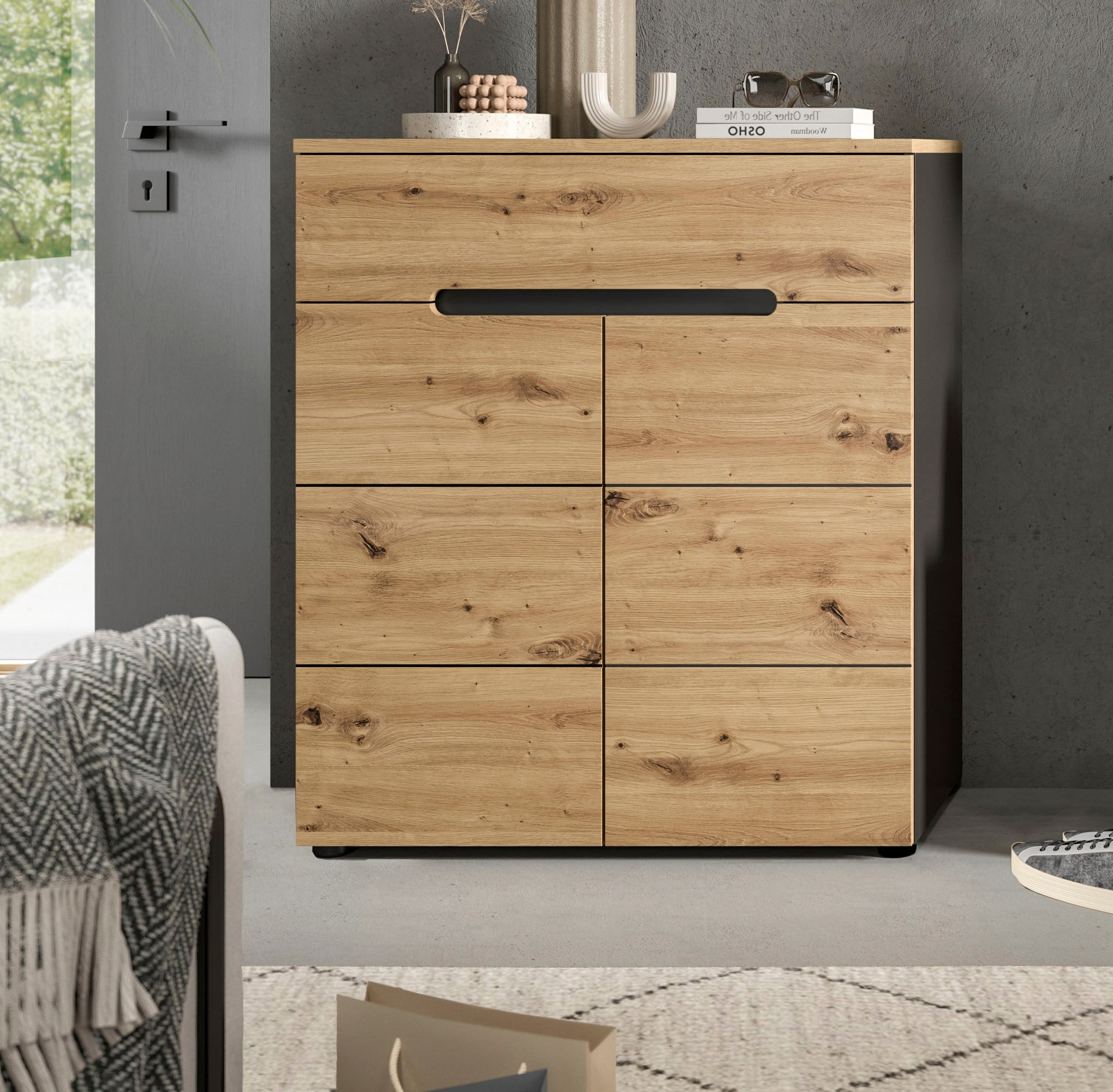 INOSIGN Schuhkommode »REHAT, TOPSELLER!, Breite 80cm, 2 Türen, 1 Schubkasten, 4 Fächer«, Schuhschrank, Kommode, Garderobenschrank, Anrichte