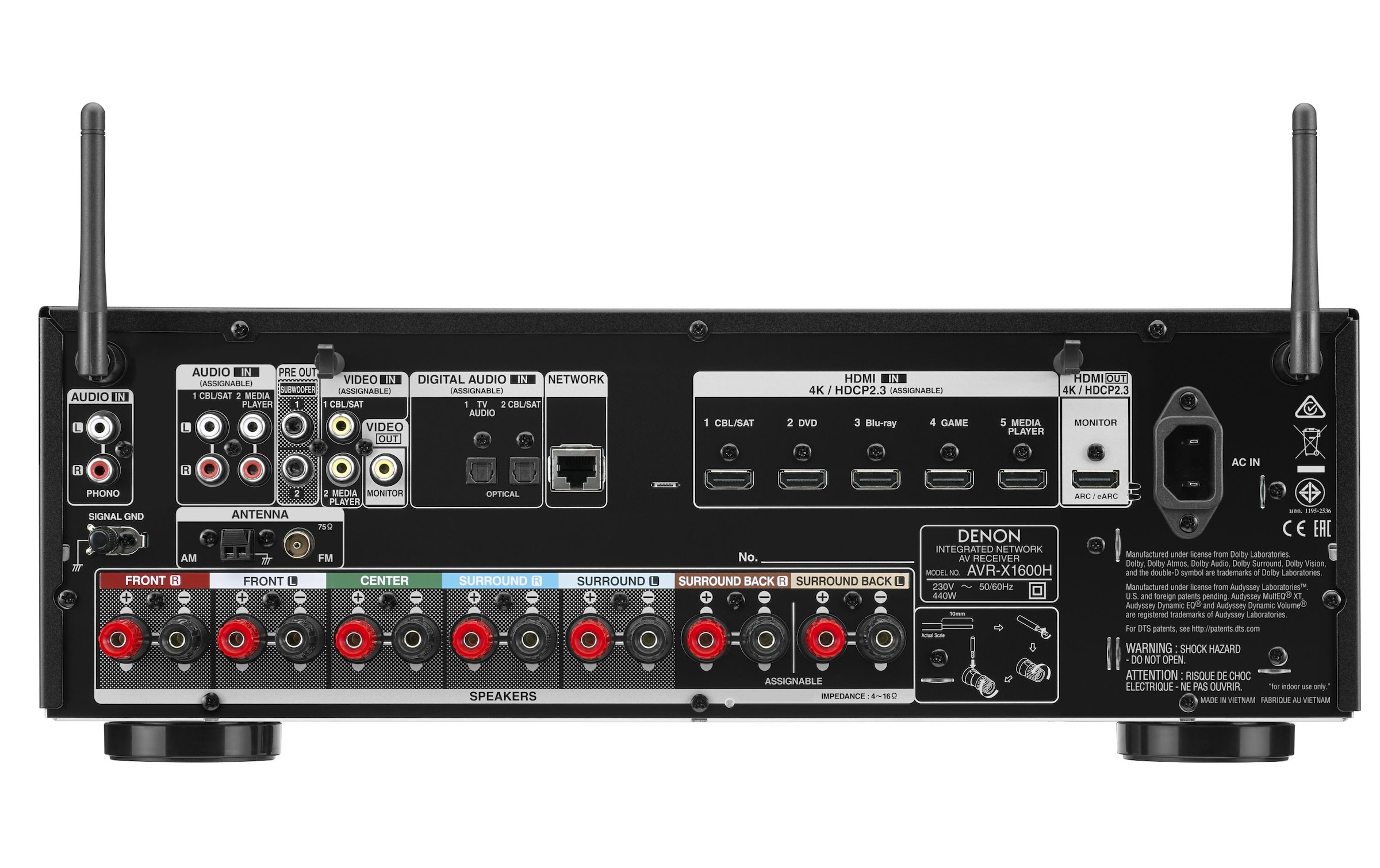 Denon AV-Receiver »AVR-X1600DABH Sch«