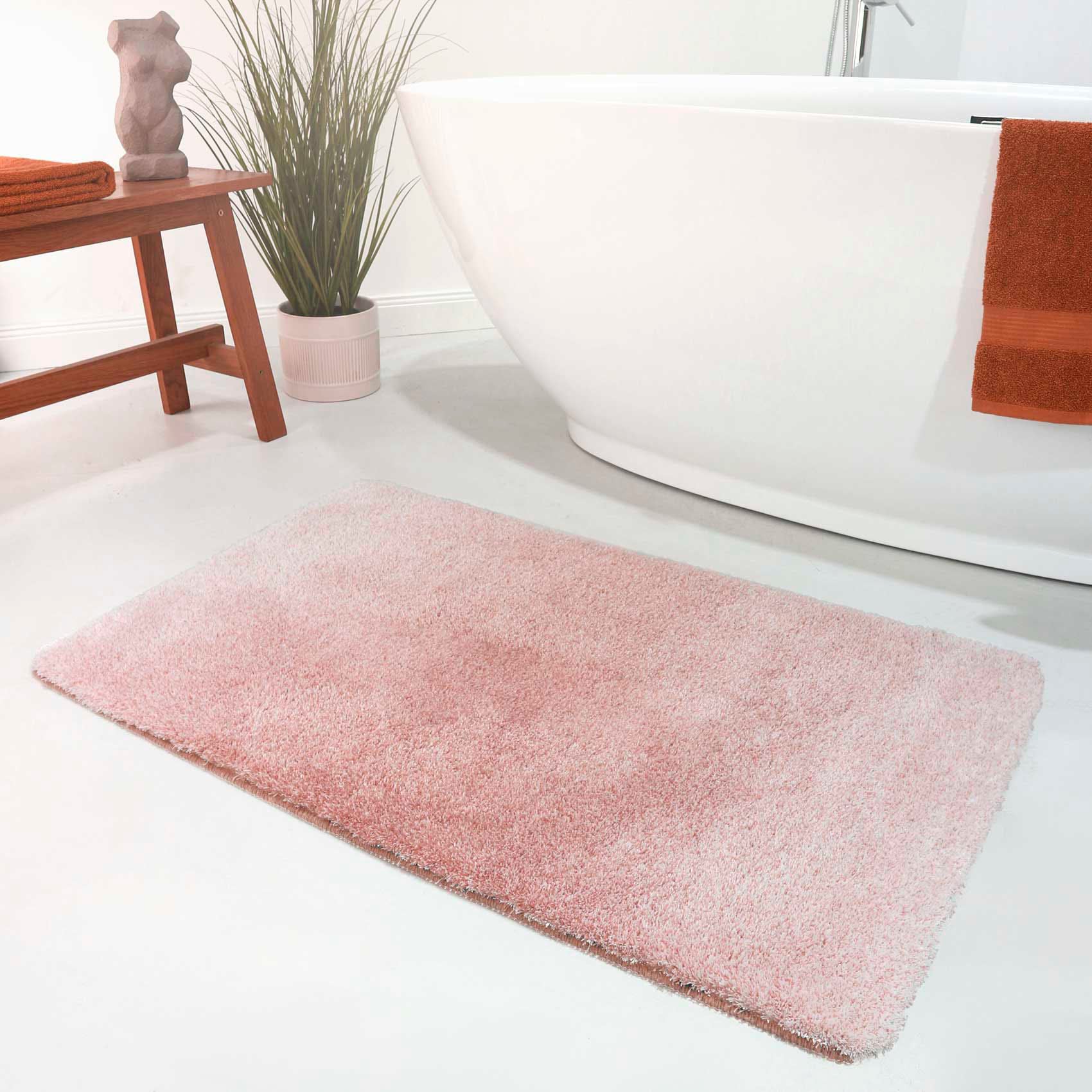 Wecon home Basics Badematte »Luuk WB-2705«, Höhe 25 mm, rutschhemmend beschichtet, fussbodenheizungsgeeignet-schnell trocknend, trendiger Farbverlauf, waschbar, weicher Badezimmerteppich