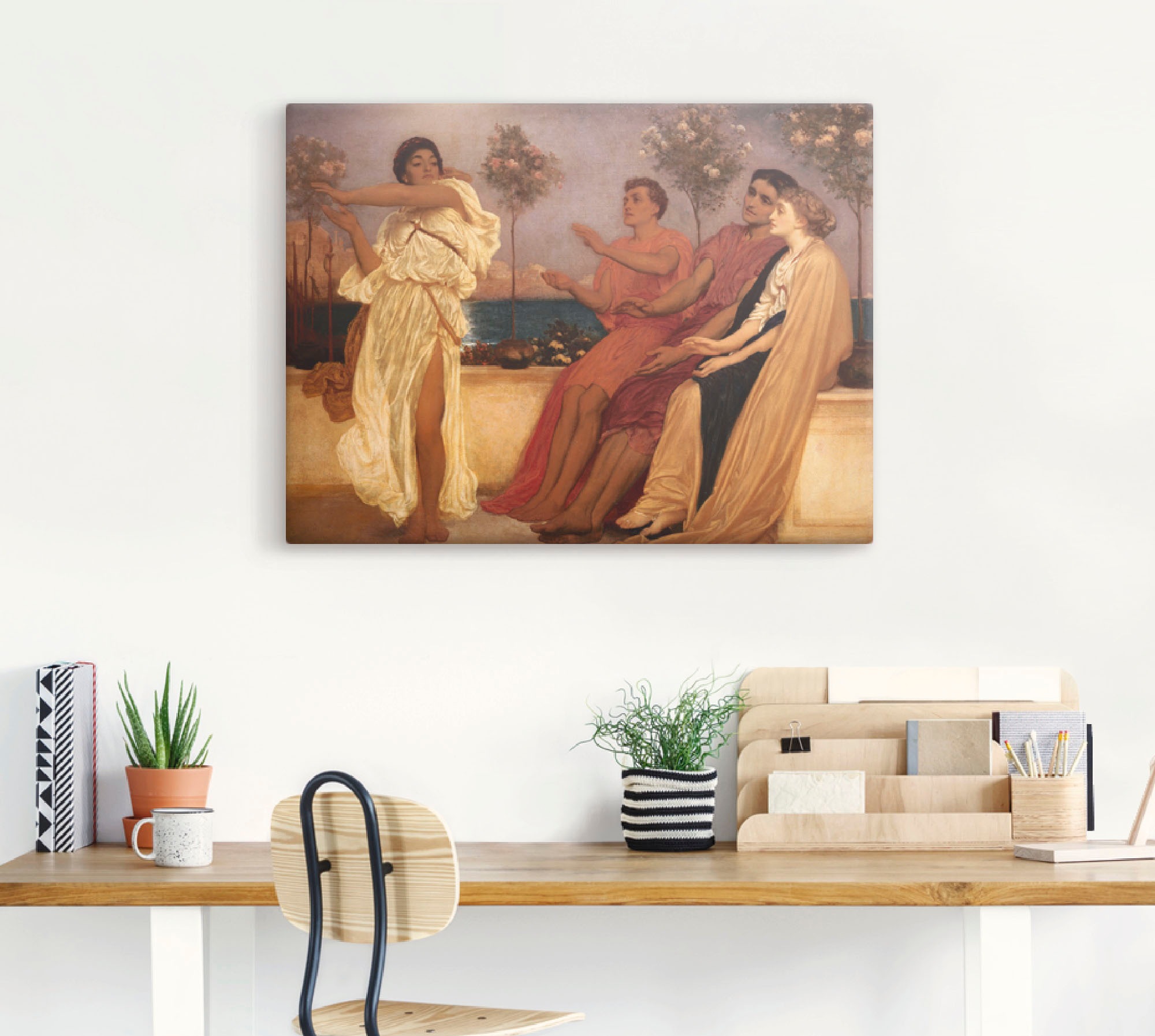 Artland Wandbild "Tanzendes griechisches Mädchen." Gruppen & Familien 1 Stk. tlg. als Leinwandbild, Poster in verschied. Größen