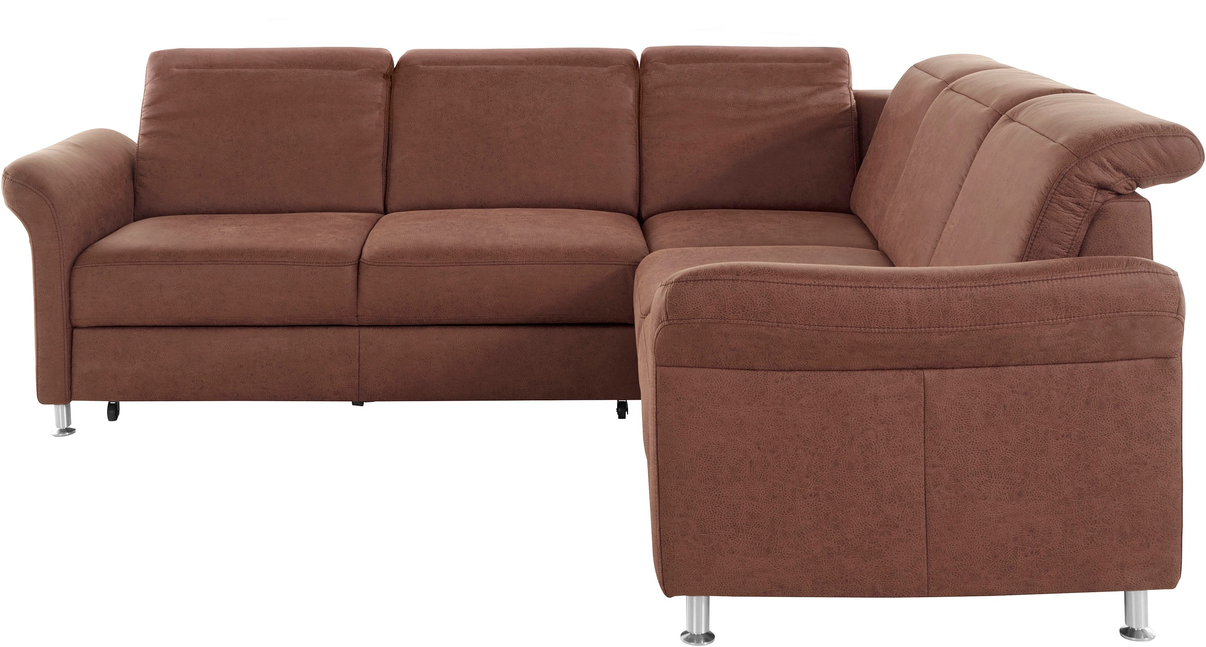 sit&more Ecksofa »Darwin L-Form«, inklusive Federkern, wahlweise mit Kopfteilverstellung, Bettfunktion