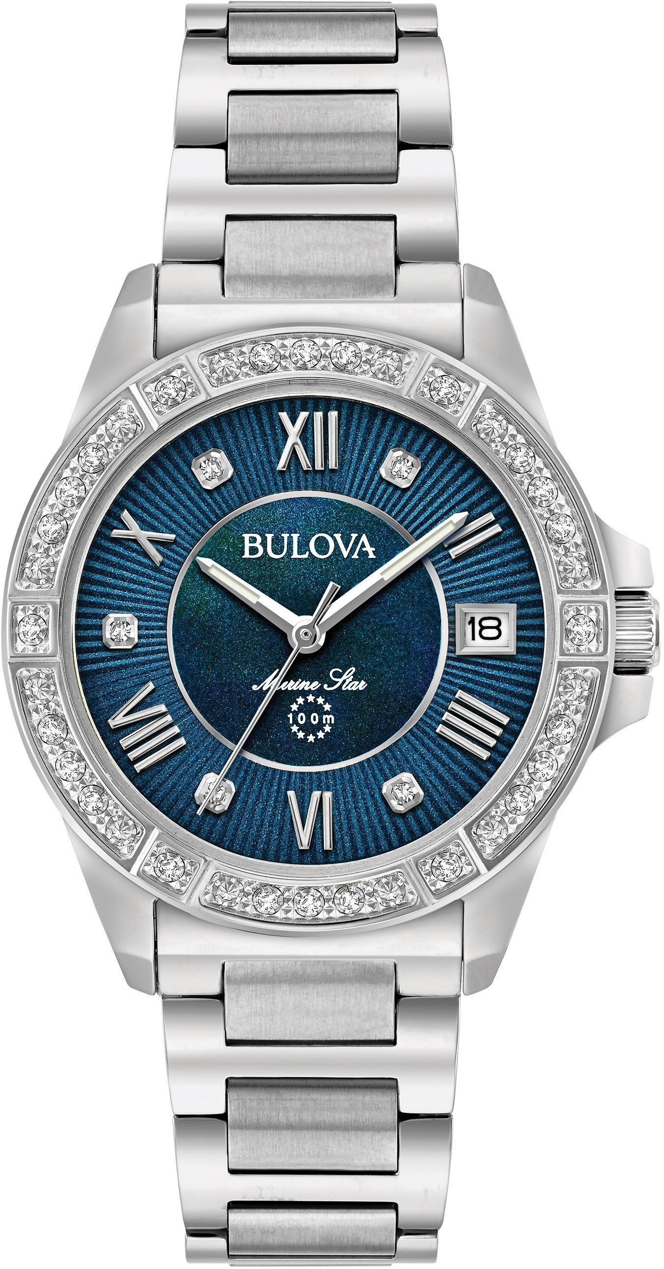 Bulova Quarzuhr »Marine Star, 96R215«, Armbanduhr, Damenuhr