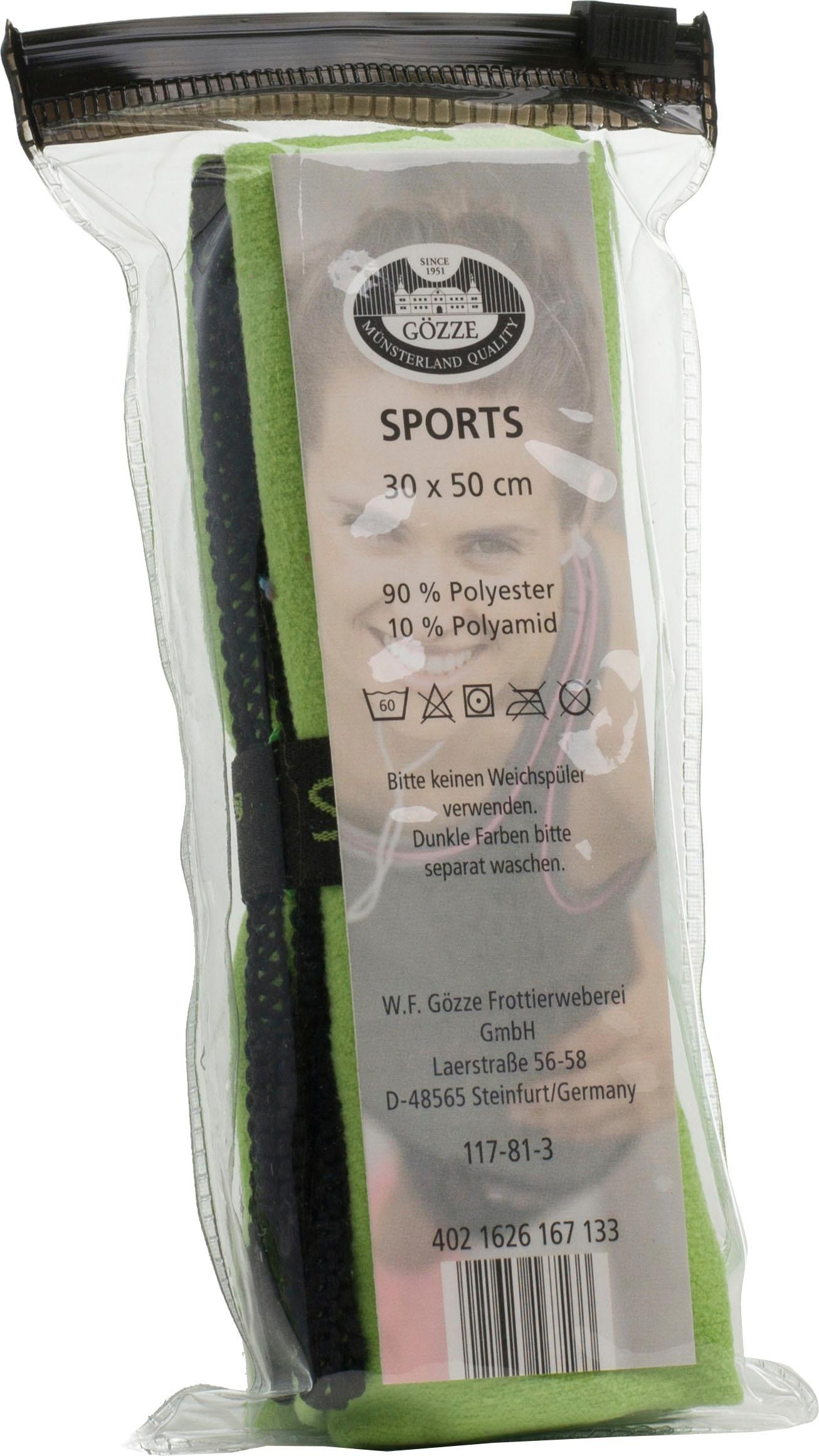 Gözze Sporthandtuch »Sports by Gözze«, (3 St., 3er Set Sporthandtücher 30 x 50 cm), im Set, schnell trocknend, Mikrofaser, für Sport, Reisen & Camping