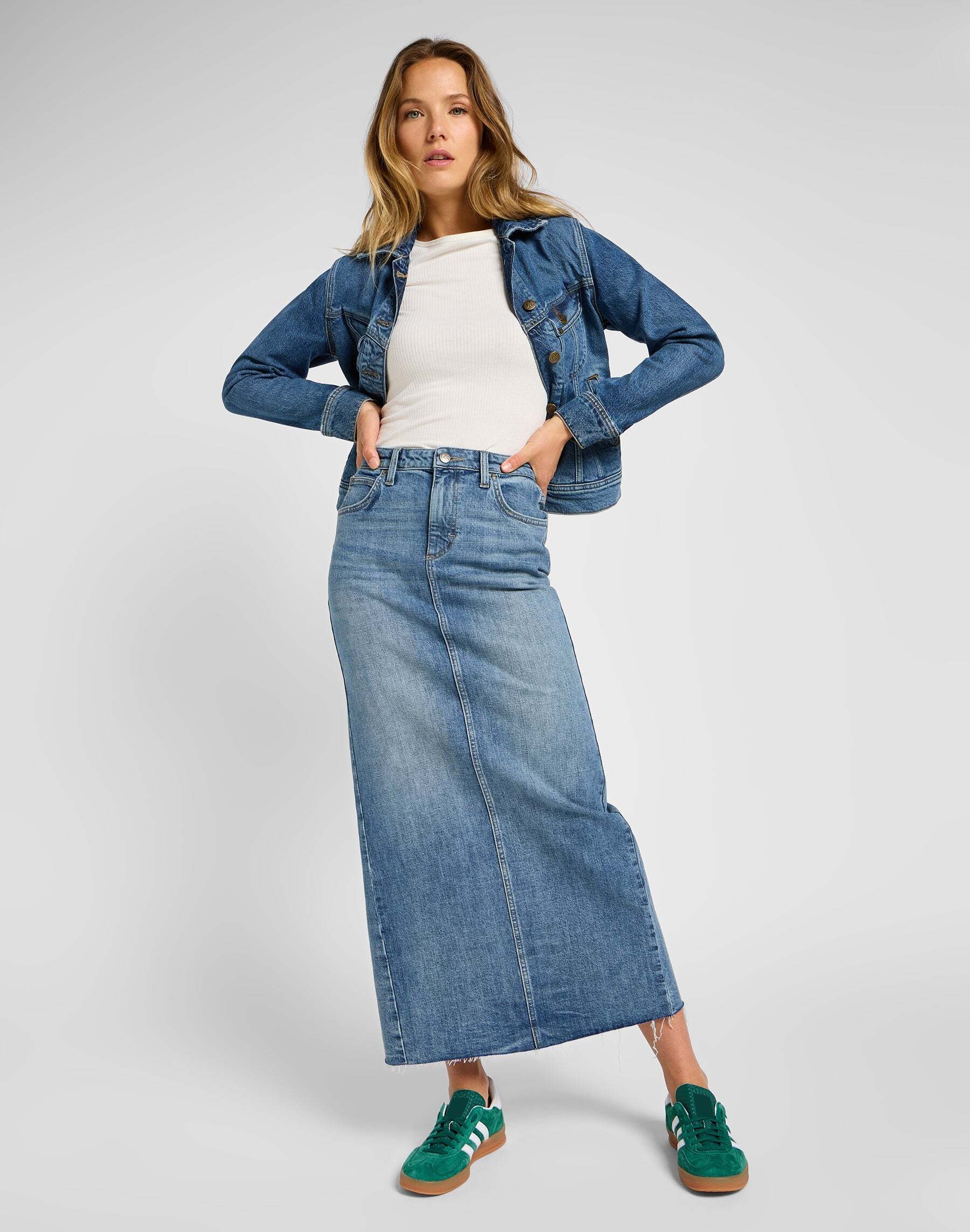 Lee® Jeansrock »LEE Jeansrock Back Slit Maxi Skirt«