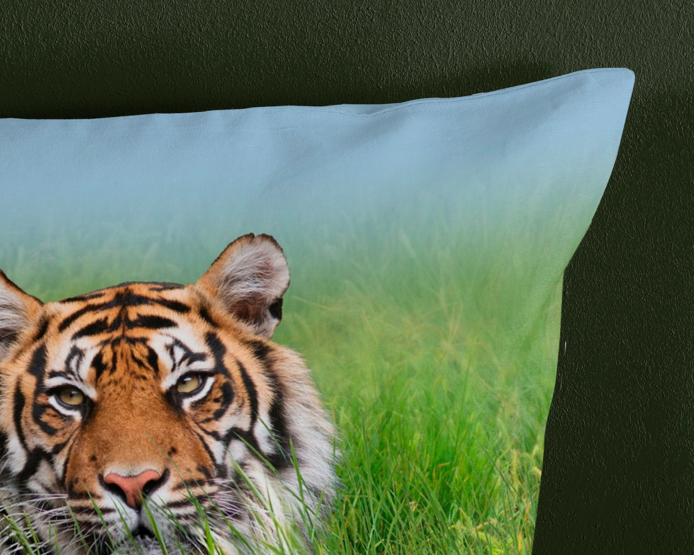 good morning Wendebettwäsche »Silencet«, 100% Baumwolle, 2 Teilig, 135x200, Reissverschluss, Wendeoptik, Tiger