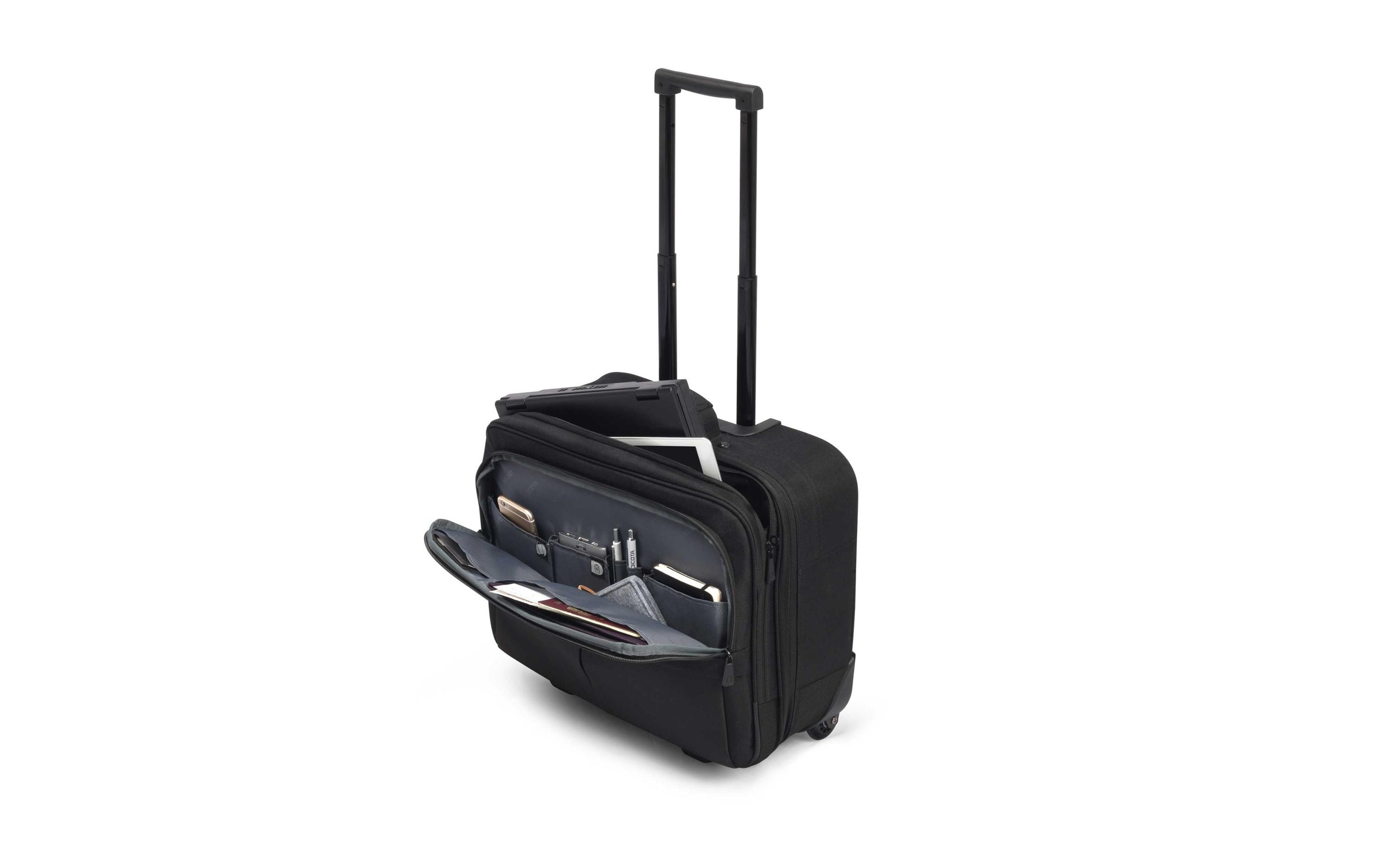 DICOTA Business-Trolley »Scale 14 - 15.6 Zoll«, (Zusatzfächer: Tablet-Fach, Notebookfach für 15,6'', Einschubtasche), 2 Rollen
