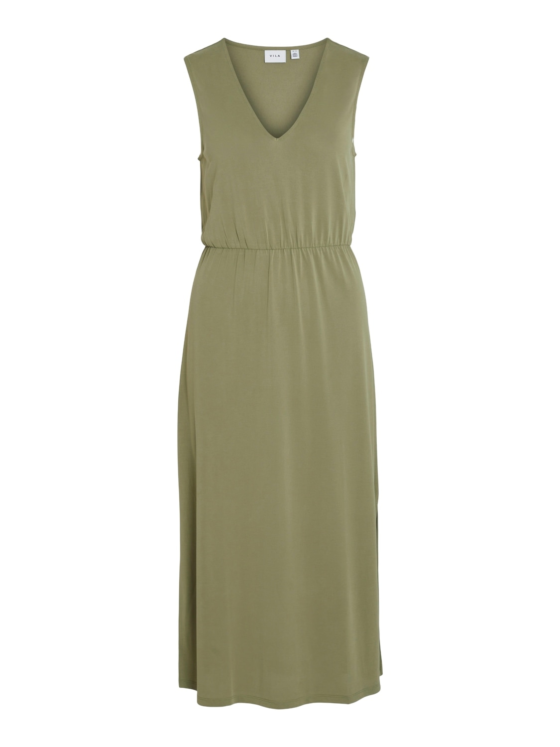 Vila Maxikleid »VIMODALA V-NECK S/L MIDI DRESS - NOOS«