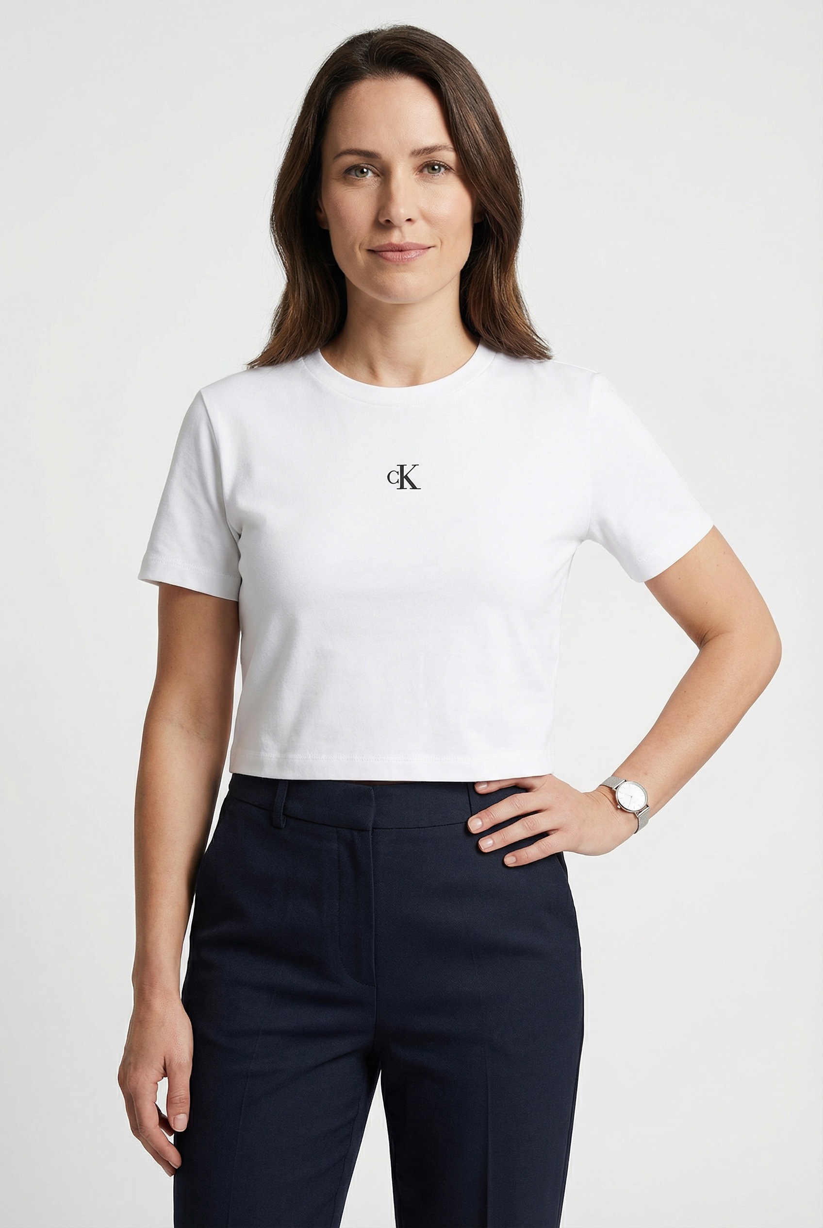 Calvin Klein Jeans T-Shirt "LOGO CROPPED TEE" Boxy fit mit Rundhalsausschnitt, mit Logoschriftzug