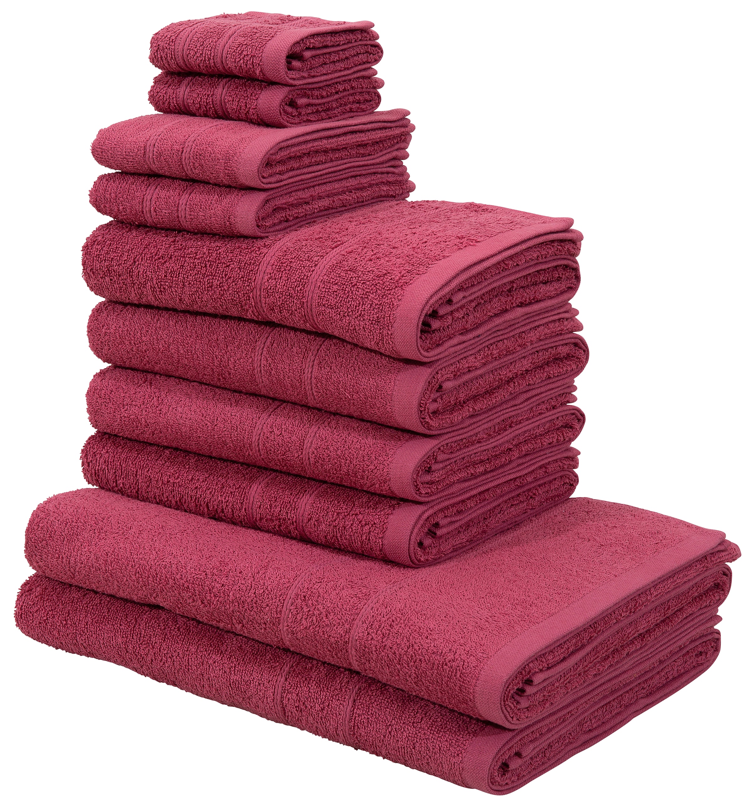 Handtücher shoppen feiner Bordüre, | Handtuchset 100% online Walkfrottee, home Set, mit tlg., »Inga«, my aus Jelmoli-Versand Set Baumwolle Handtuch 10