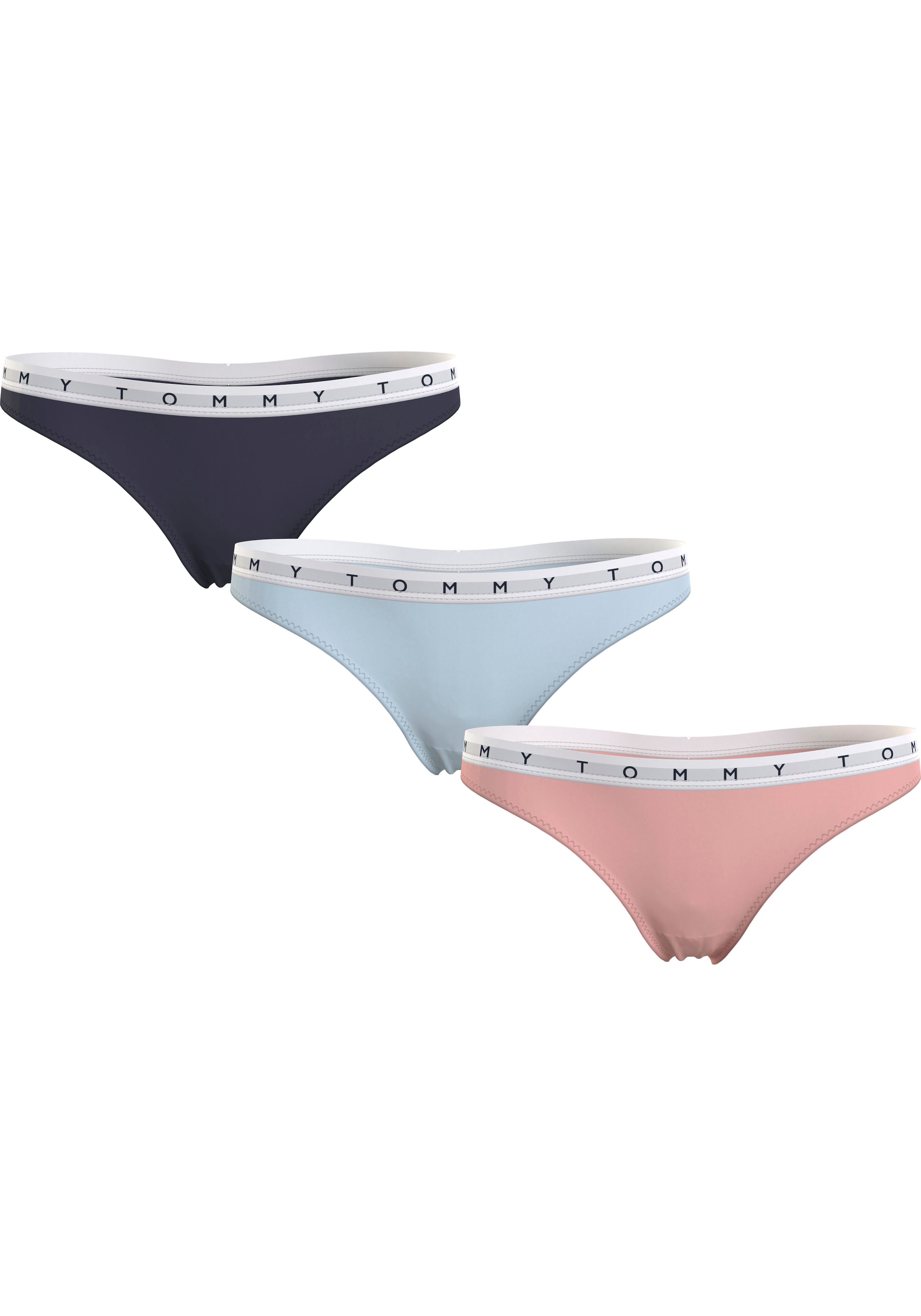 Schweiz 3 bei THONG«, PACK online St., Hilfiger Hilfiger Markenlabel Tommy Jelmoli-Versand »3 (Packung, Tommy 3er-Pack), kaufen mit Underwear Slip