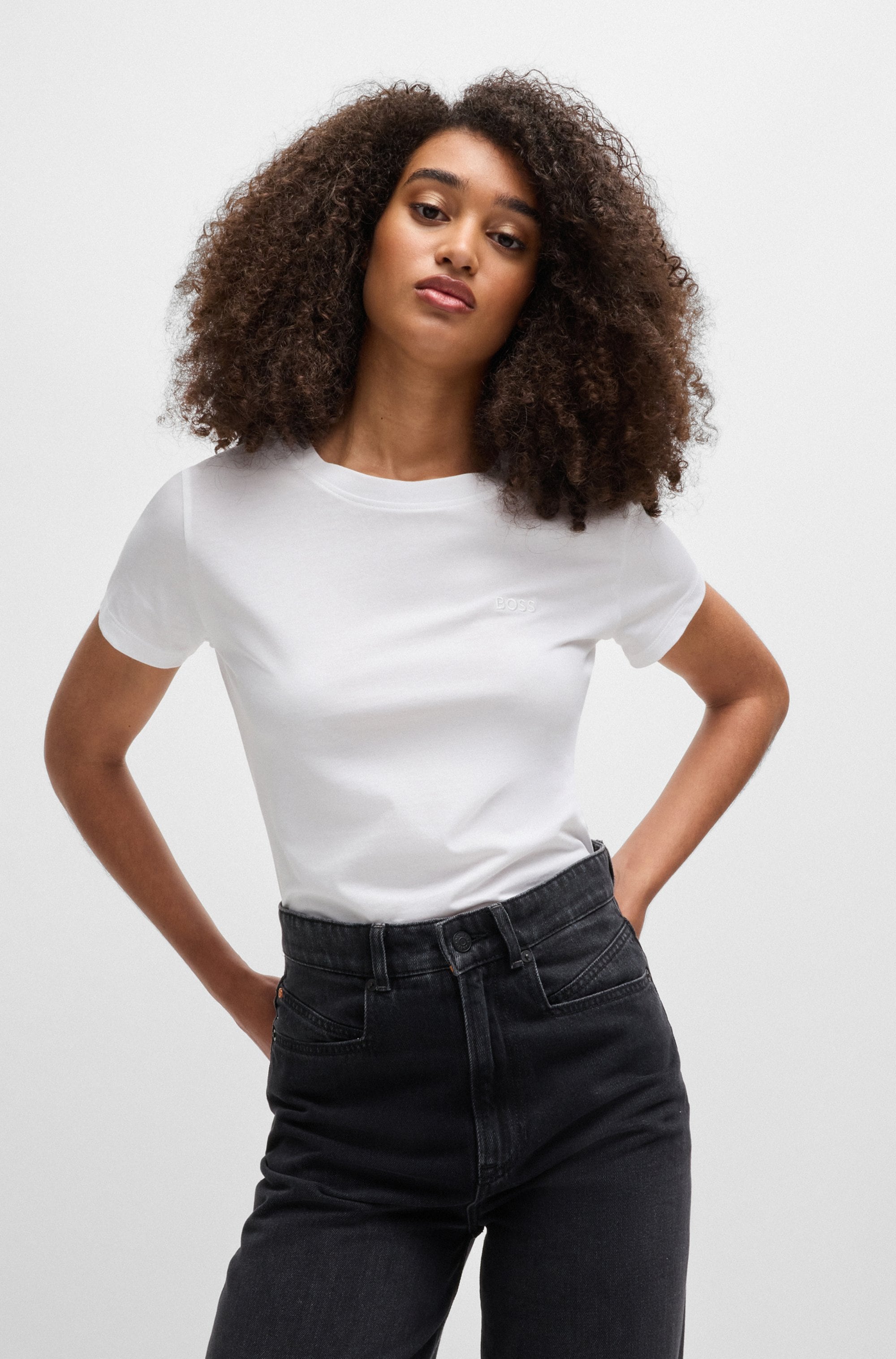 BOSS ORANGE T-Shirt »Esogo Premium Damenmode« mit Logo