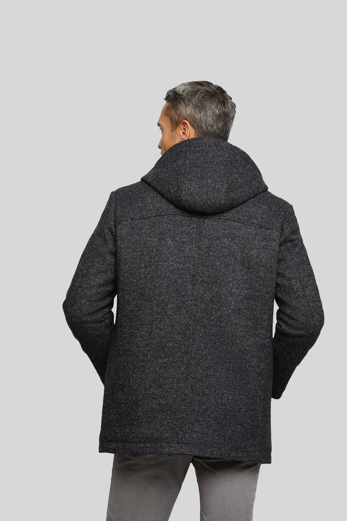bugatti Kurzjacke, mit Kapuze, mit Wollanteil