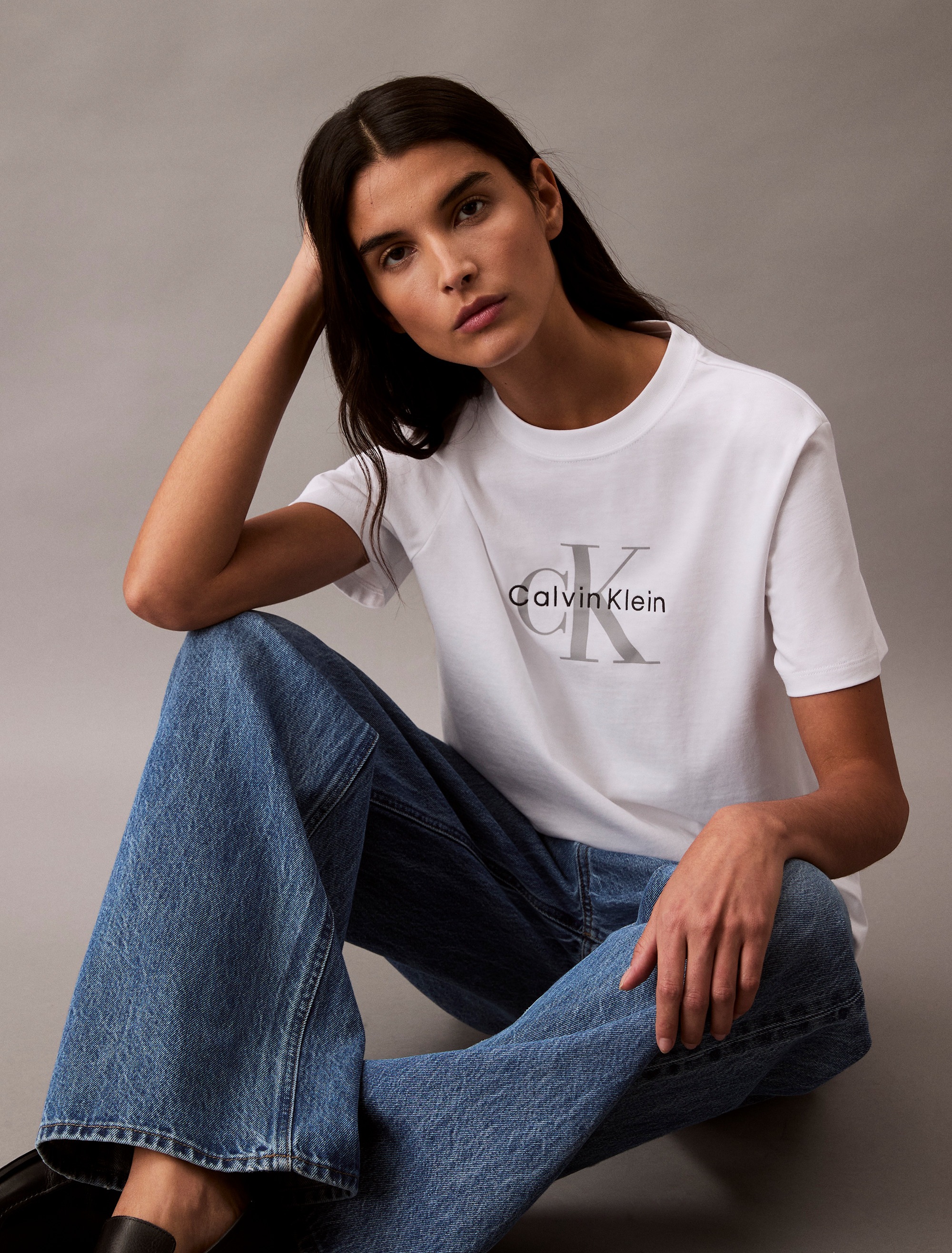 Calvin Klein Jeans T-Shirt »HERO SS CLASSIC MONOLOGO CNECK T«, mit grossem CK-Print