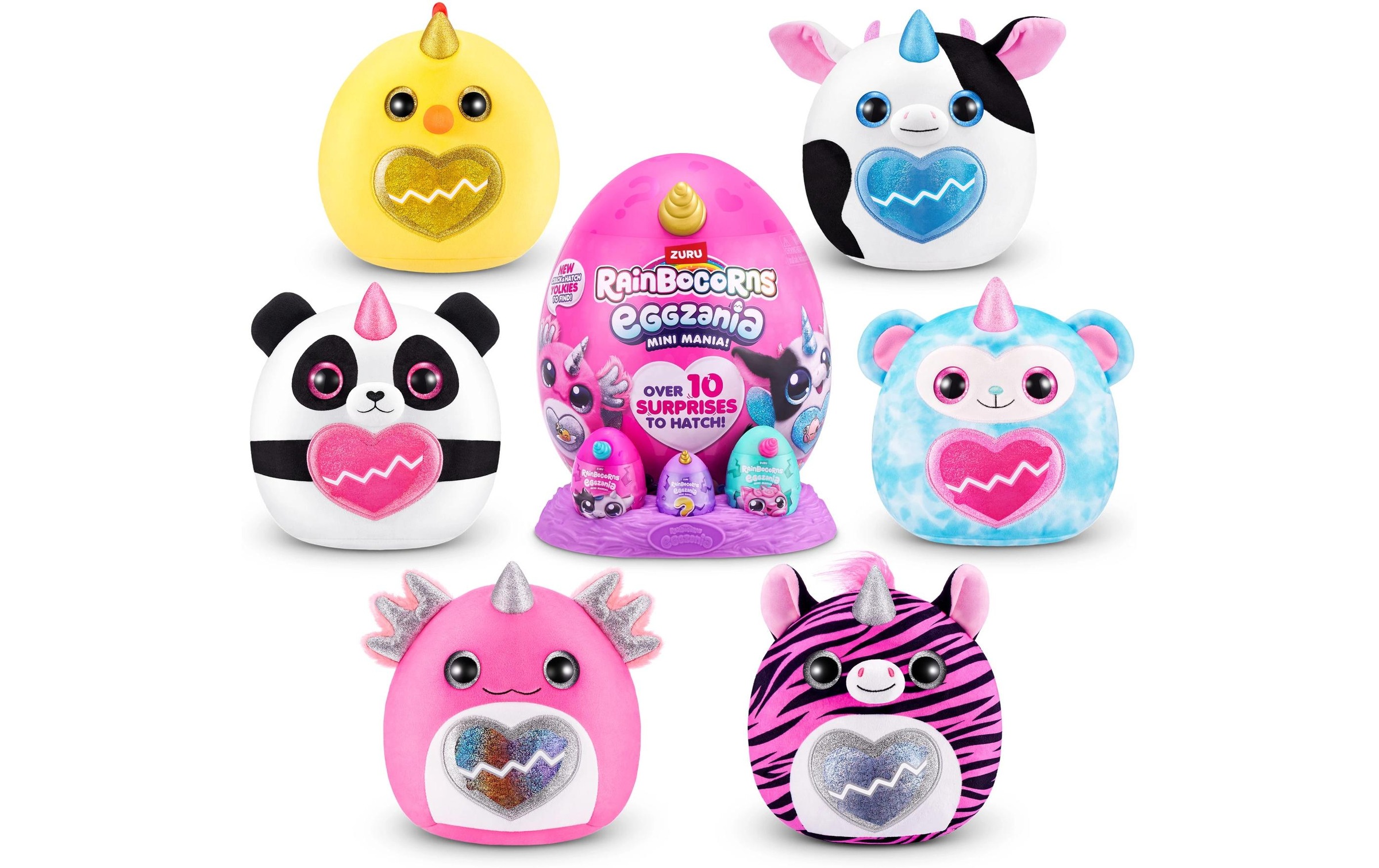 ZURU Plüschfigur »Rainbocorns Eggzania Mini Plush Soft Small assortiert«