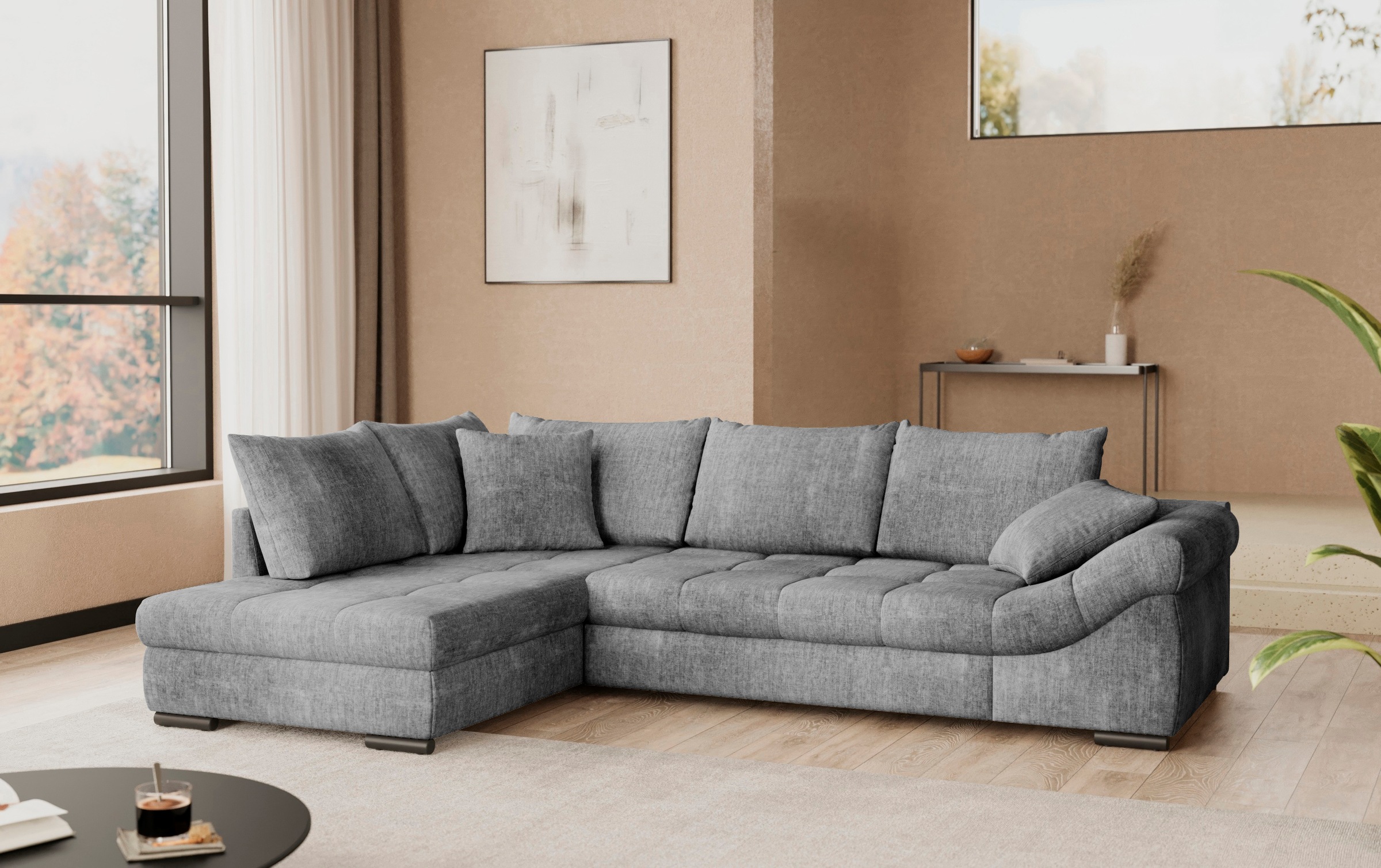 Mr. Couch Ecksofa »Allegro DuraFlex, L-Form«, Hochschläfer-Bettauszug, Kaltschaumpolsterung, bis 140 kg belastbar
