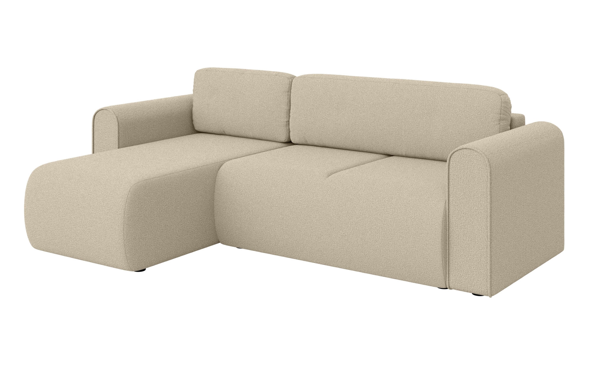 INOSIGN Ecksofa »Zacharia wahlweise Schlafsofa mit Bettkasten, B/T/H 250/166/86 cm«, L-Form mit Wellenunterfederung, Recamiere beidseitig montierbar