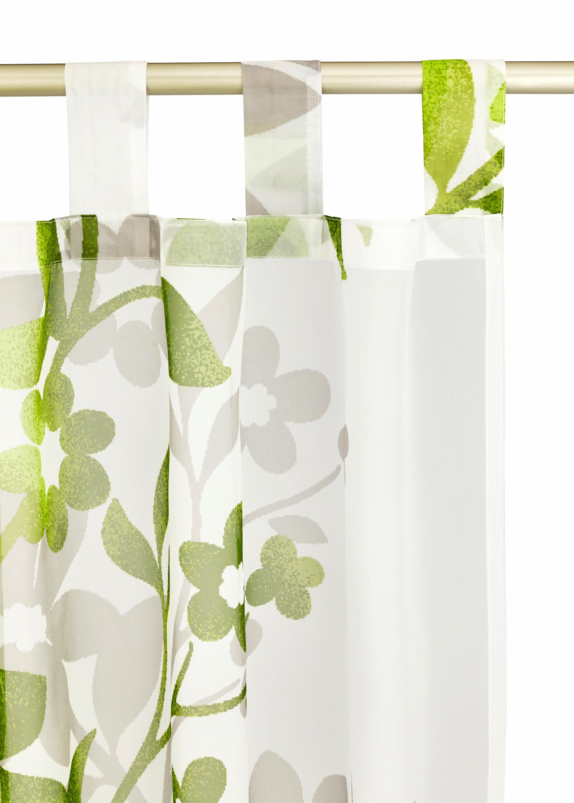 Home affaire Gardine »Ina«, (2 St.), 2-er Set, einseitig floral bedruckt, Voile, Blumen