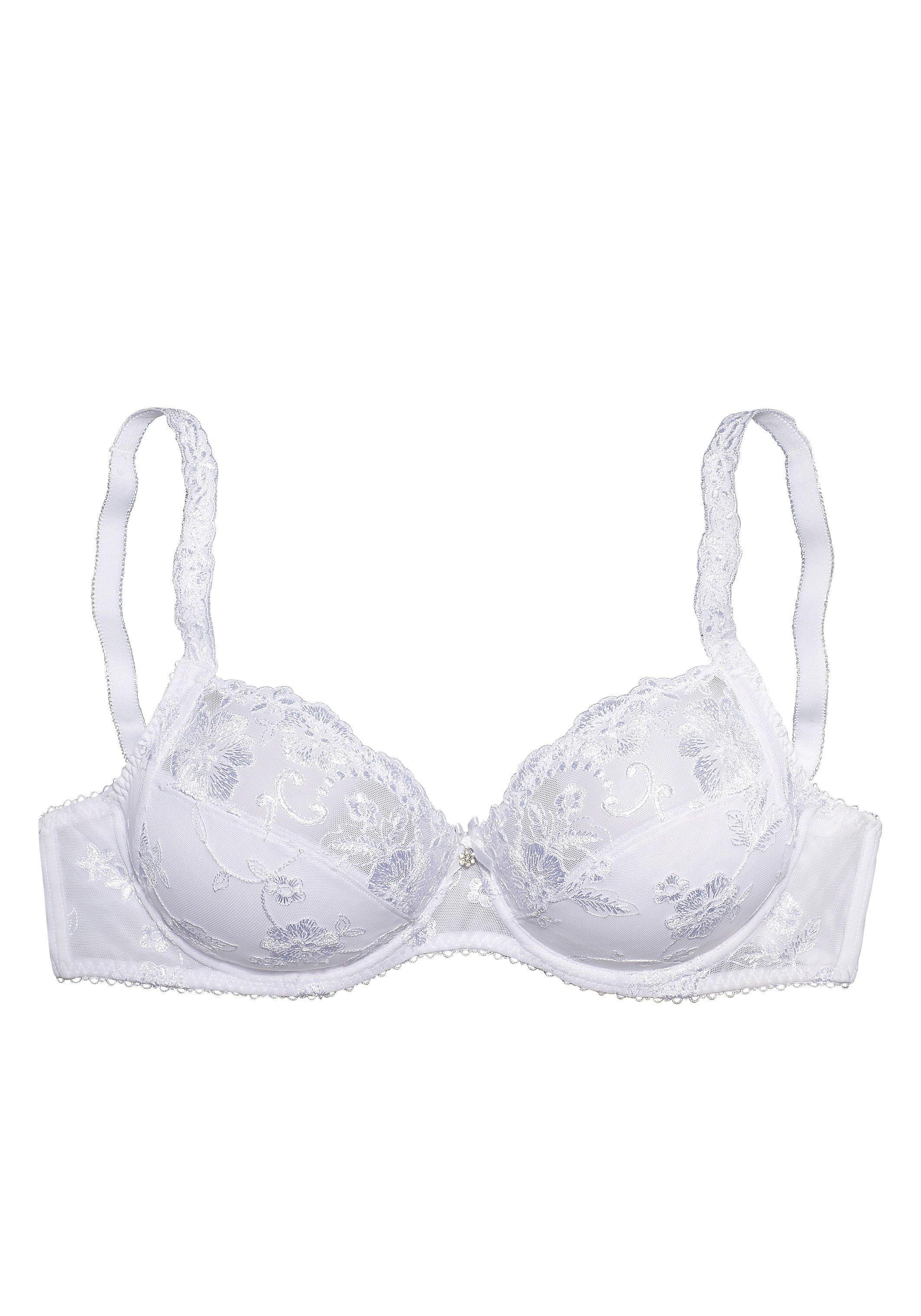 Bügel-BH Jelmoli-Versand Stickerei »Wanda«, Spitze online mit floraler bei Dessous kaufen Schweiz LASCANA in Optik,