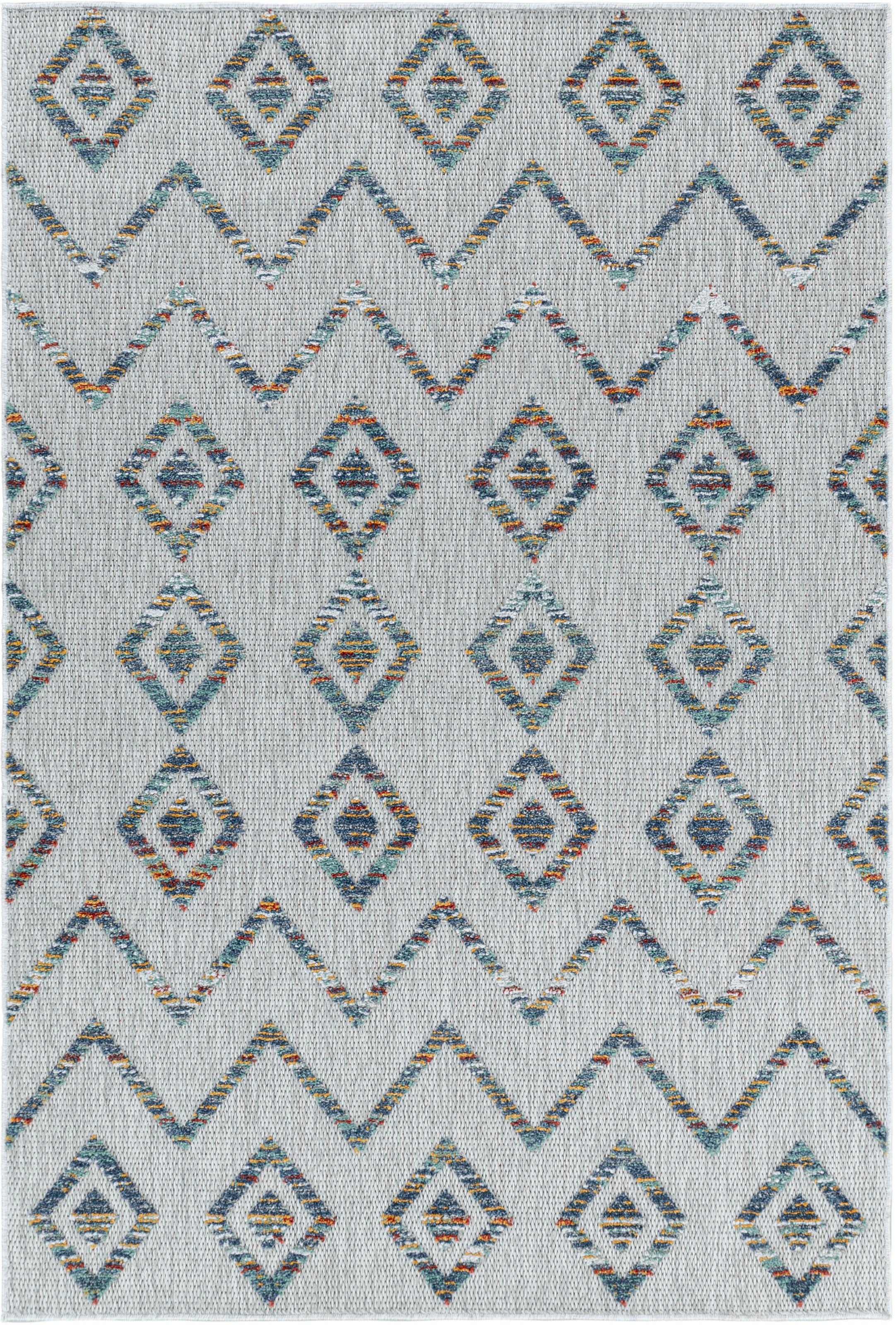 Ayyildiz Teppiche Teppich »BAHAMA 5152«, rechteckig, 8 mm Höhe, Läufer, Flachflor mit Hoch-Tief-Struktur, In-und Outdoor geeignet