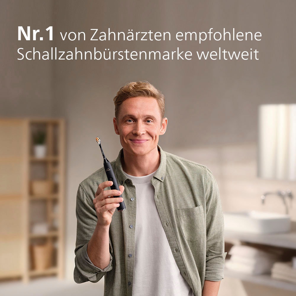 Philips Sonicare Elektrische Zahnbürste »DiamondClean 9400, HX9917«, 2 St. Aufsteckbürsten, mit integriertem Drücksensor, 4 Putzprogramme und 3 Intensitätsstufen