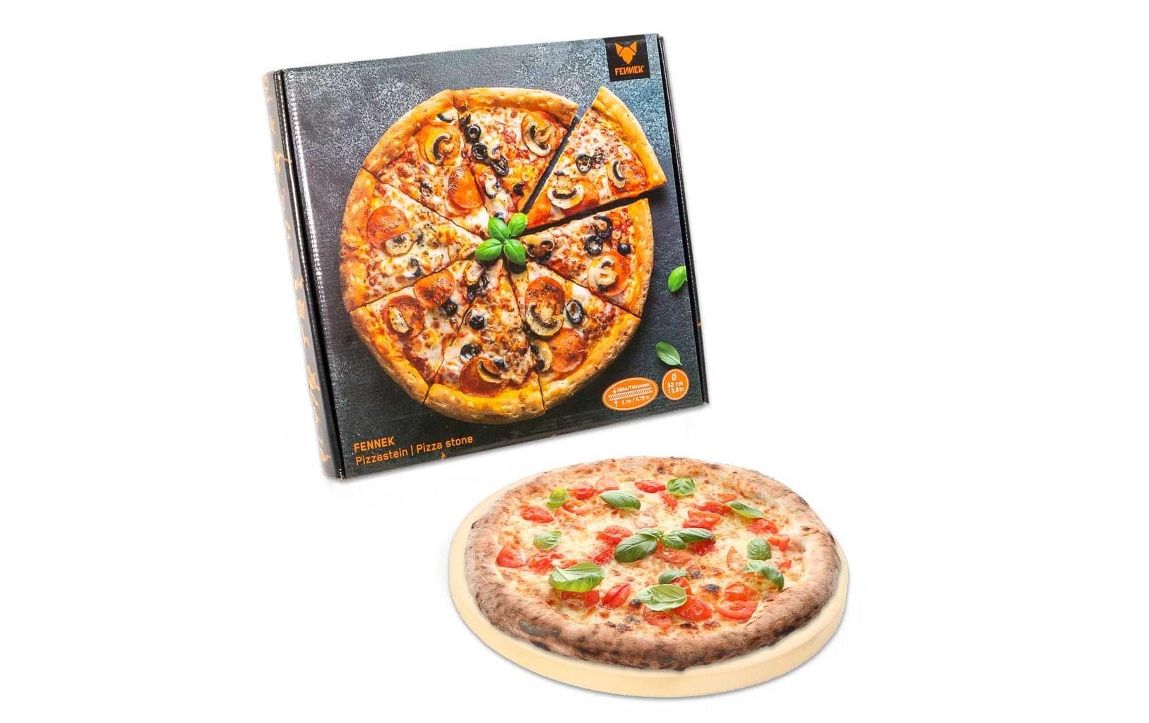 Fennek Grill Pizzastein »Cordierit, Ø 32 cm«, Cordierit