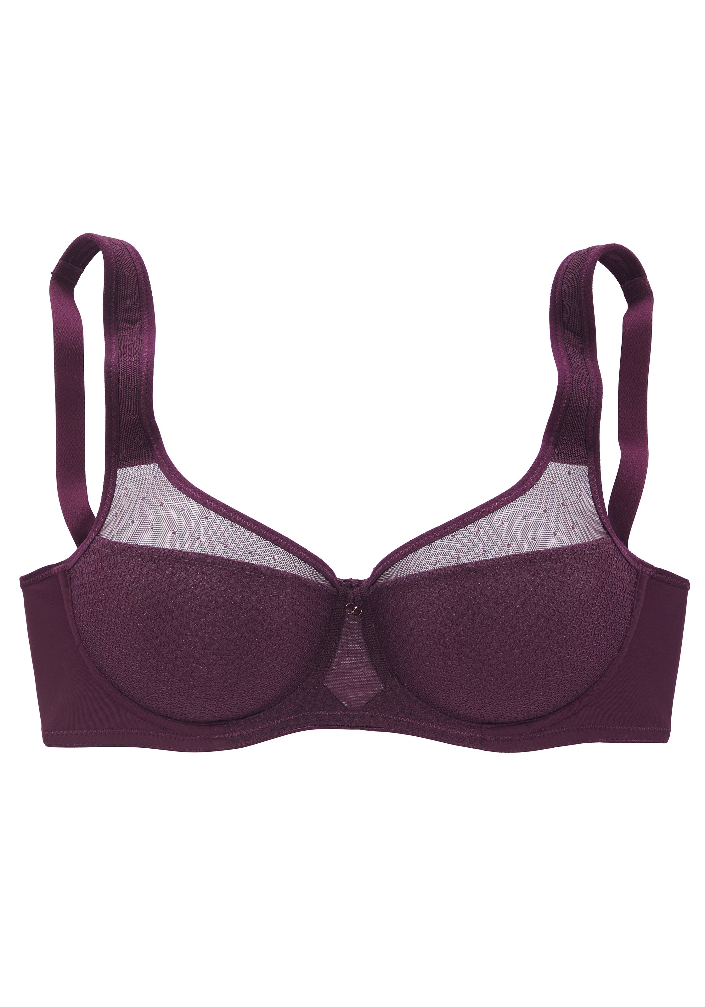 Nuance by Lascana Minimizer-BH mit Bügel und transparenten Netzeinsätzen – ideal für grosse Grössen