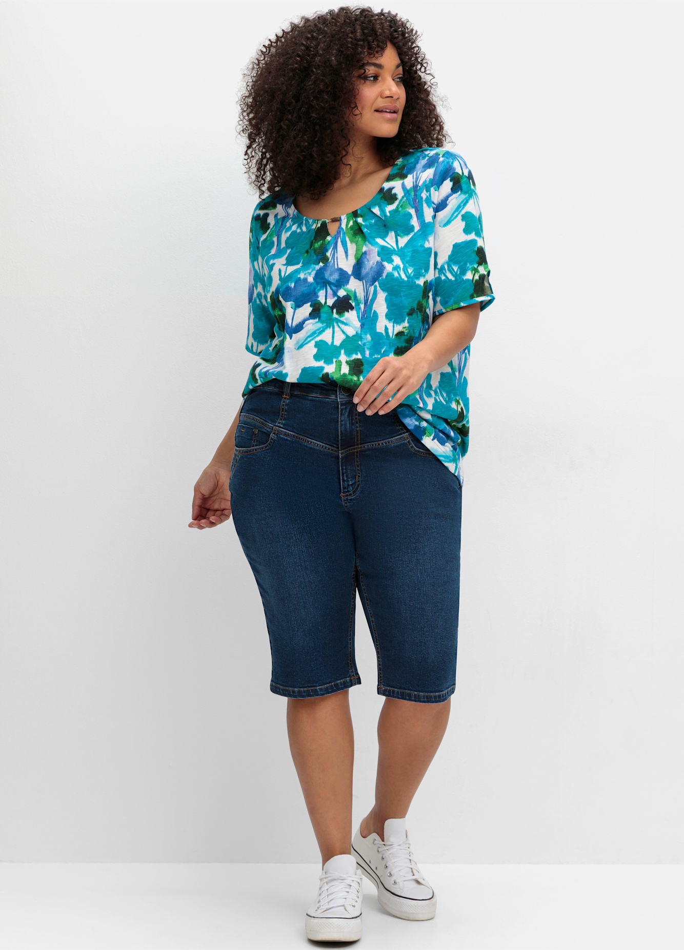 Sheego Jeansbermudas, (1 tlg.)
