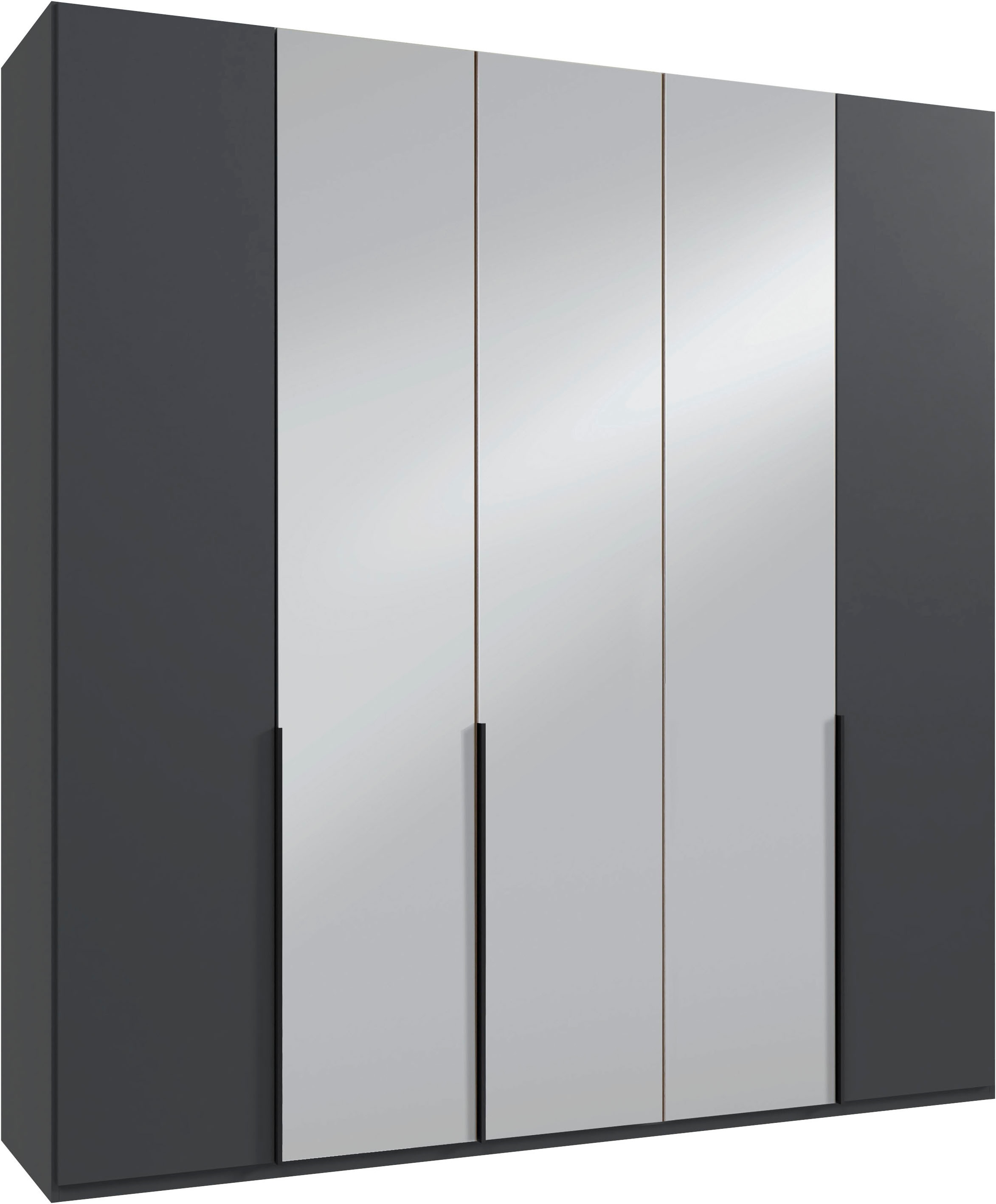 Wimex Kleiderschrank »Mugano,in 5 Breiten,2 Höhen,2 Tiefen, viele Farben, Made in Germany« in Basic oder Premium Ausstattung, mit langen Griffen aus Metall, mit oder ohne Spiegel
