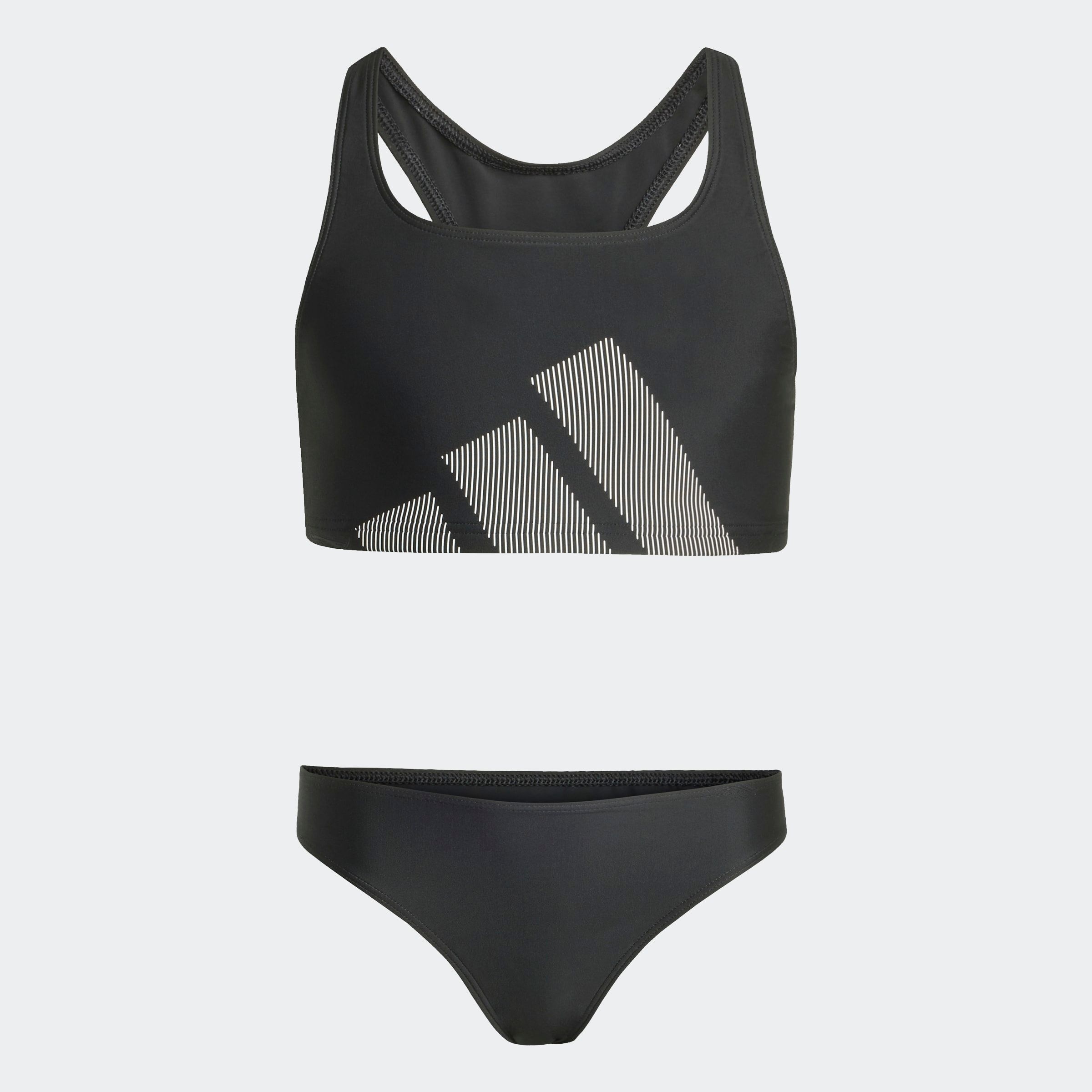 adidas Performance Bustier-Bikini "BIG LOGO KIDS BIKINI SET MIT C-FÖRMIGEM RÜCKEN"