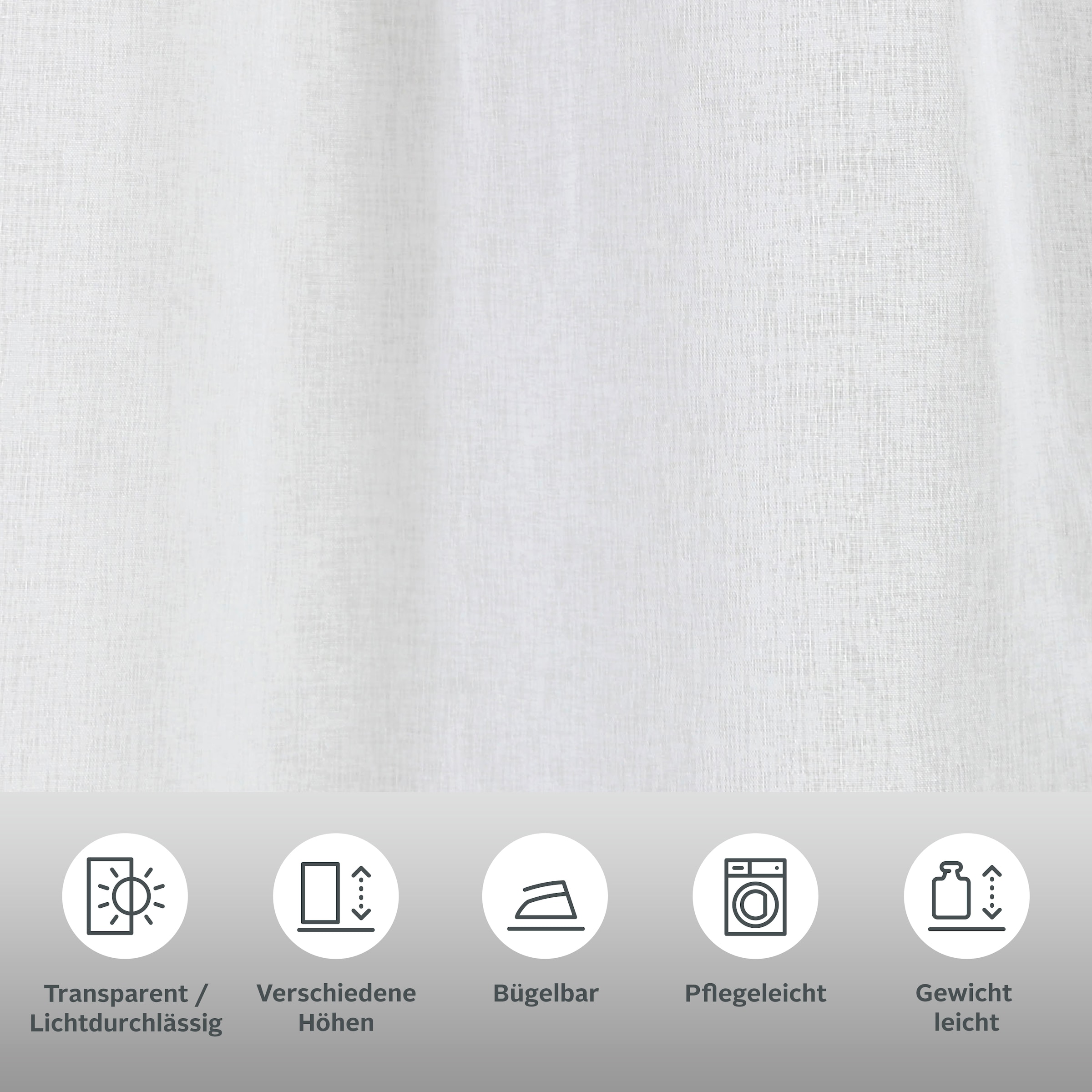 my home Gardine »Dolly«, (1 St.), Transparent, Gewebt, Polyester