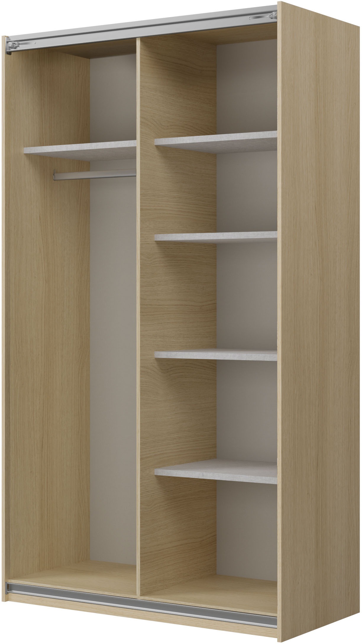 Home affaire Schiebetürenschrank »Cube Garderobenschrank incl.kompletter Innenausstattung«, Moderner Kleiderschrank, Schiebetürenschrank, Garderobe