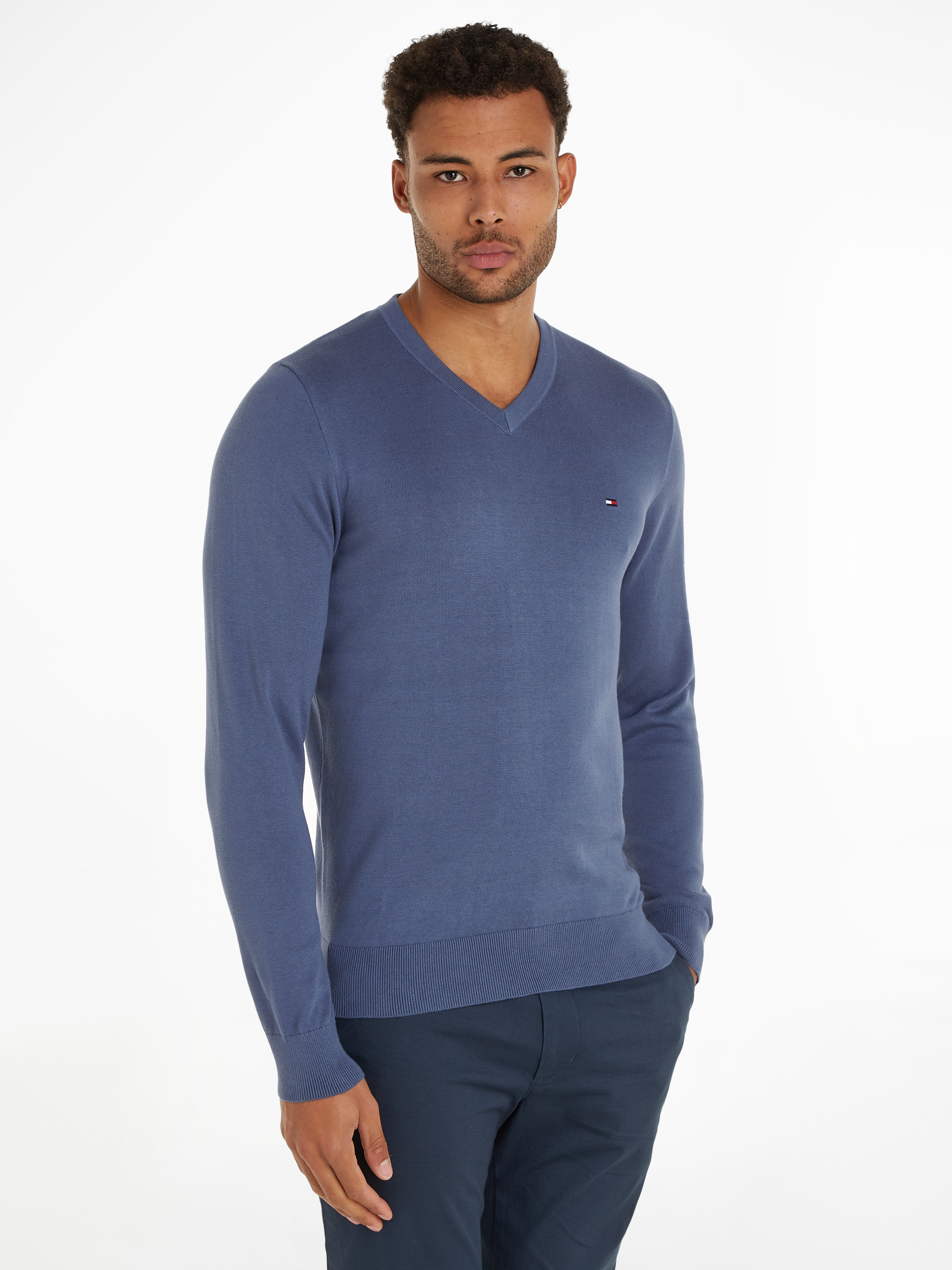 V-Ausschnitt-Pullover »CLASSIC COTTON V NECK«