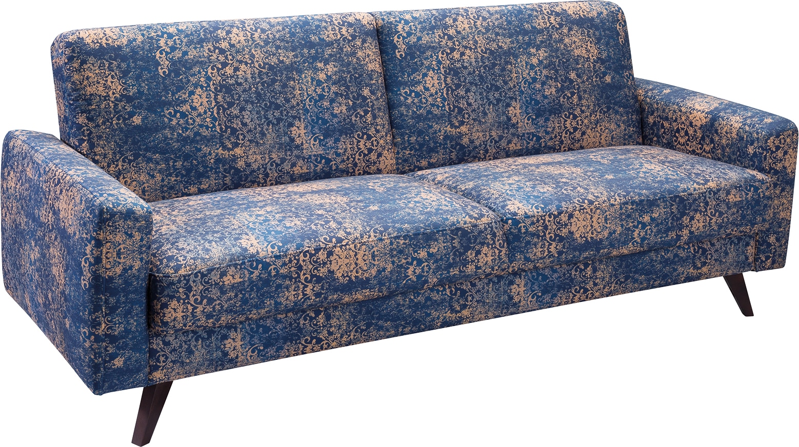 exxpo - sofa fashion 3-Sitzer »Side, trendiger Bezugsstoff, toller Sitz- und Liegekomfort, Schlafsofa«, mit Schlaffunktion, Bettkasten und hohe Holzfüsse, Solitärmöbel