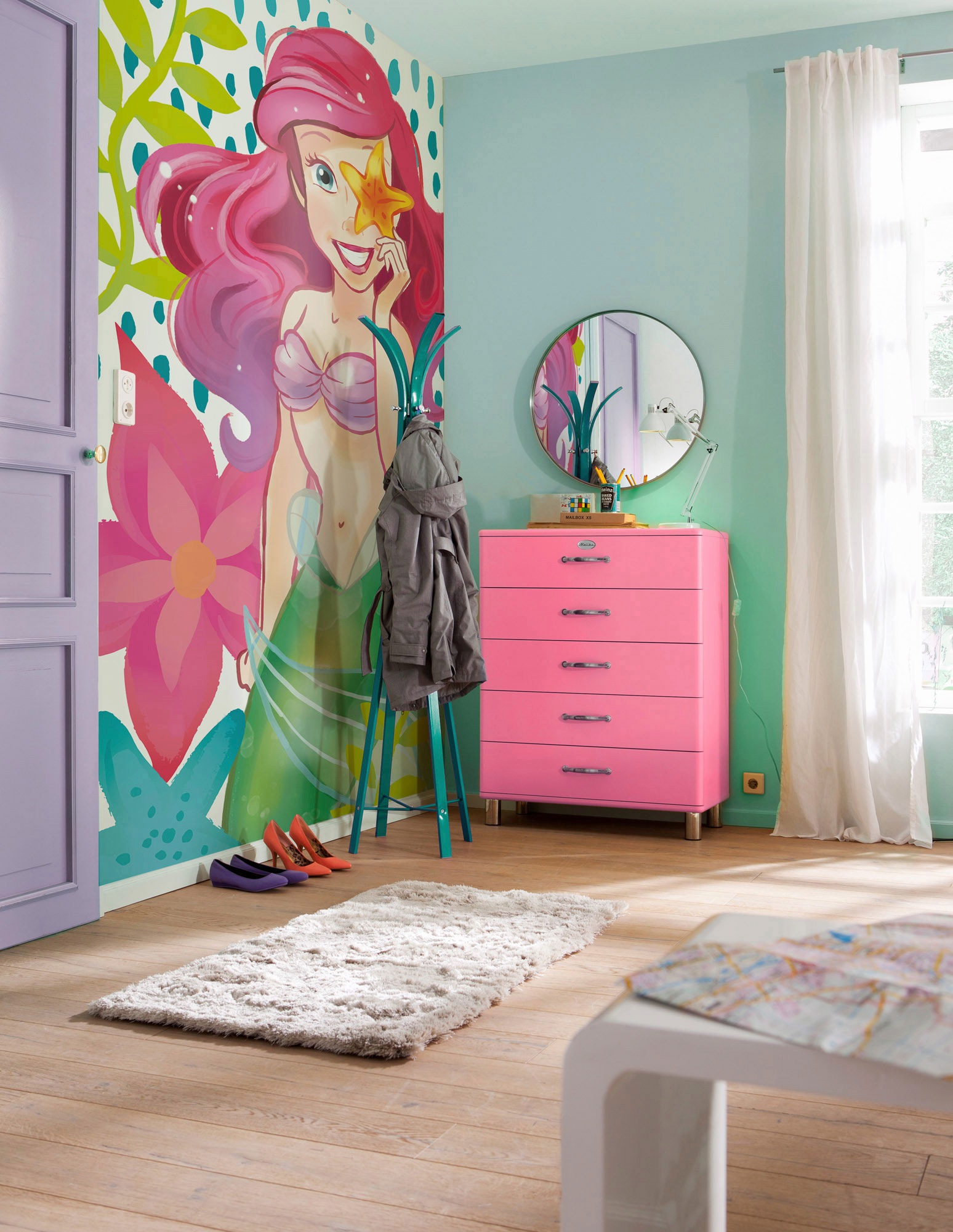 Komar Vliestapete »Digitaldruck Vlies - Ariel Seastar - Grösse 150 x 280 cm«, bedruckt, Kinderzimmer