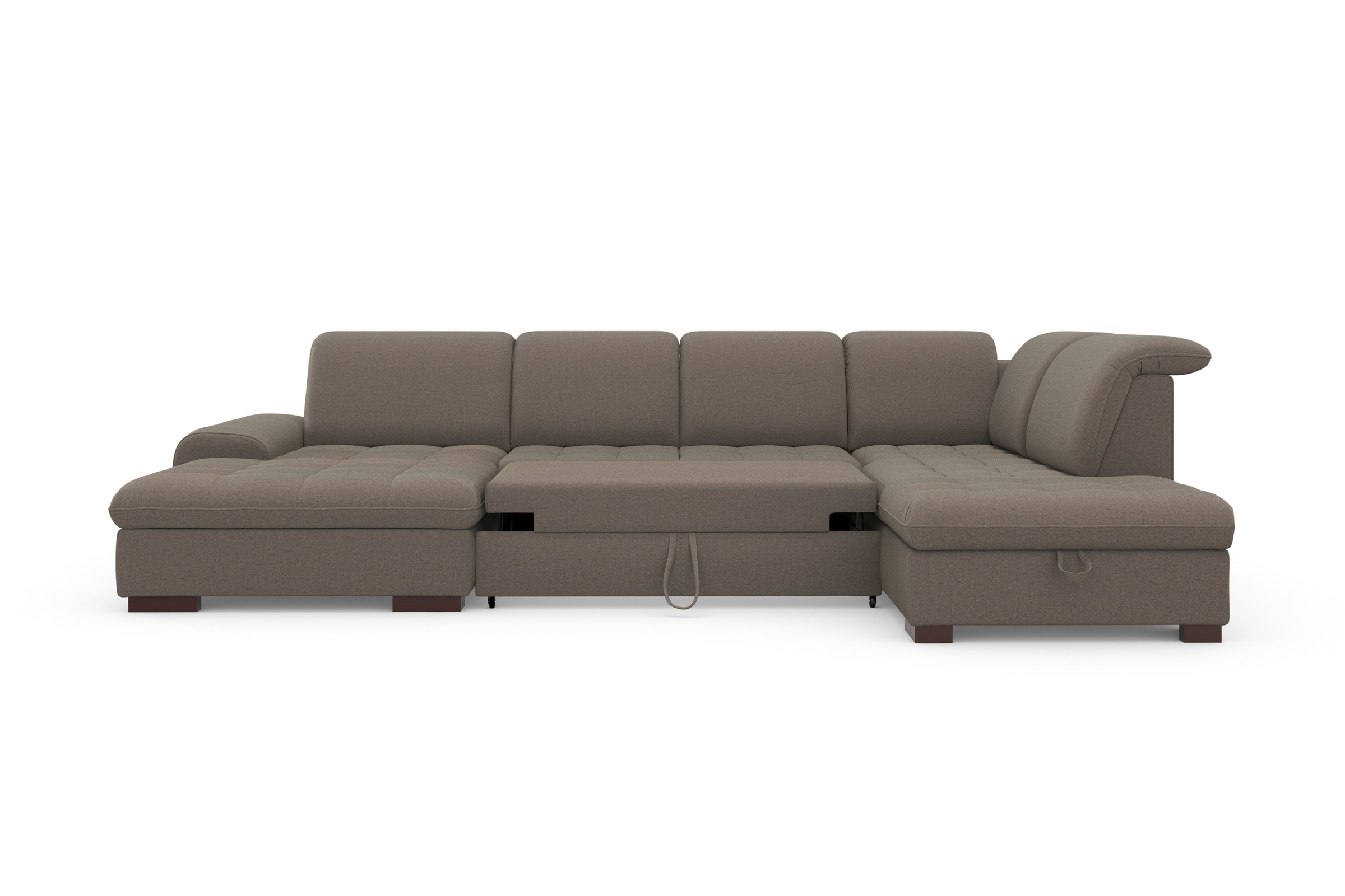 sit&more Wohnlandschaft »Luxor U-Form«, wahlweise mit Bettfunktion, Bettkasten und Kopfteilverstellung