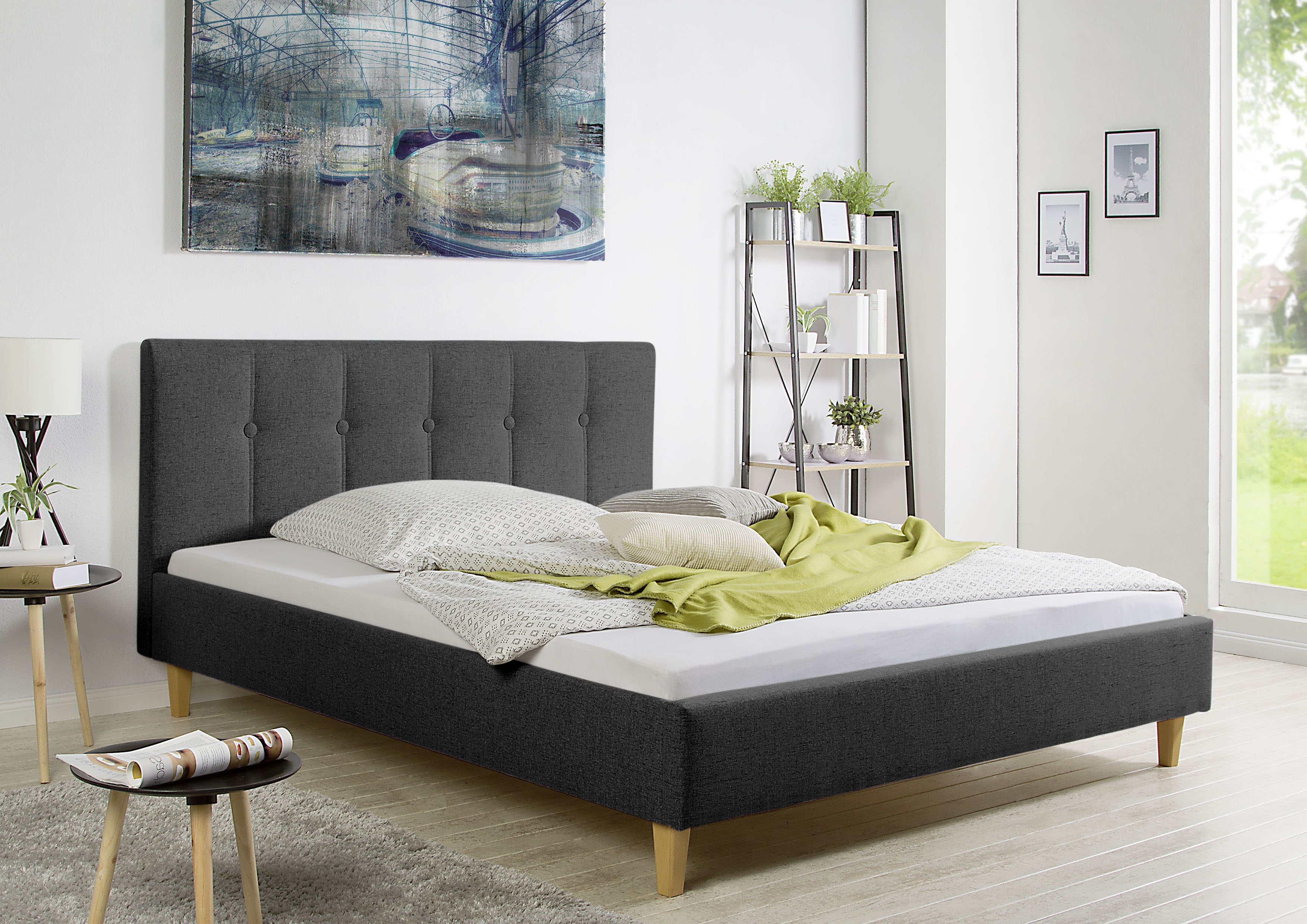 Maintal Polsterbett "Leesburg" Bettseiten zerlegt, ohne Bettkasten