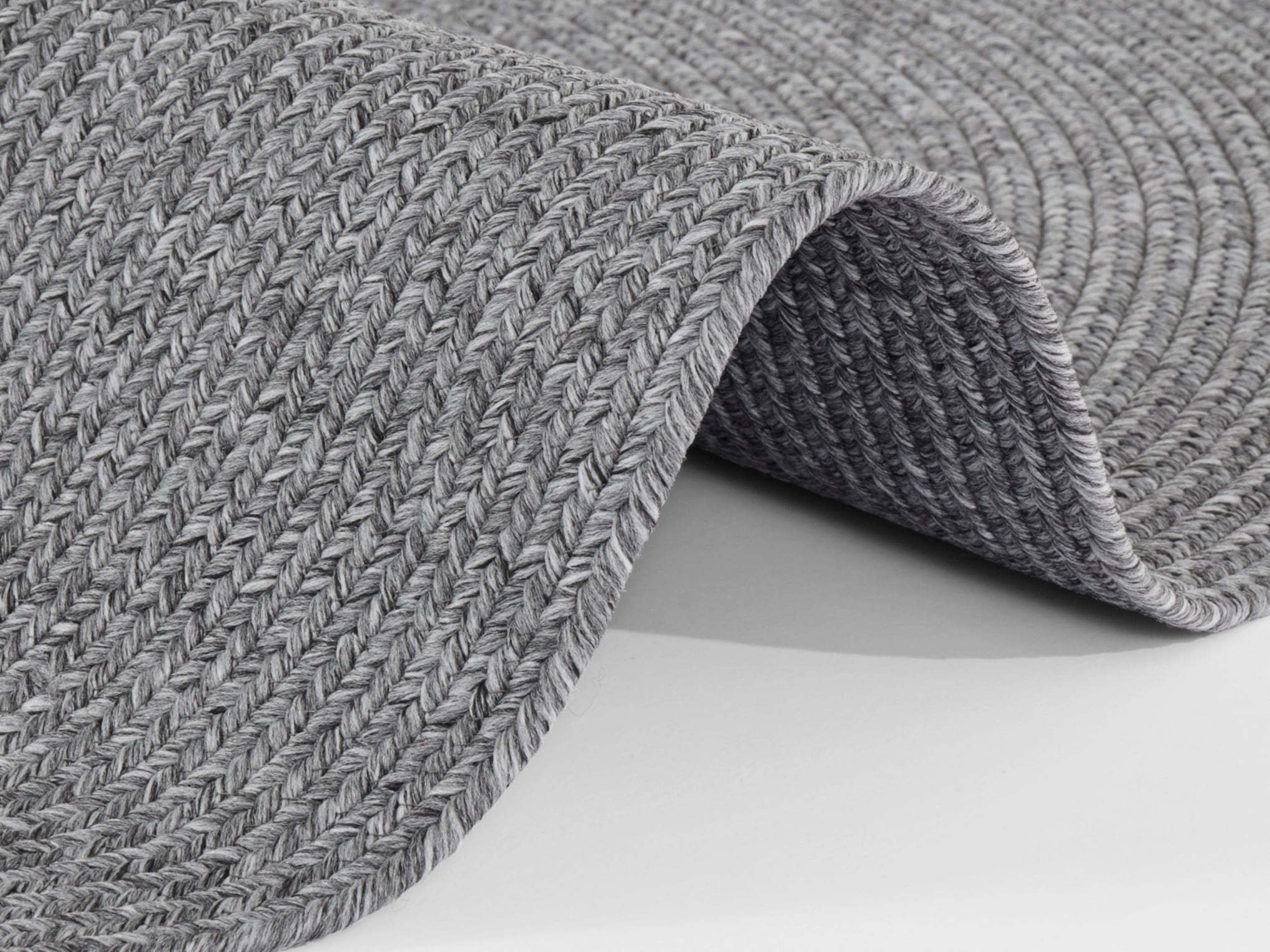 HANSE Home Teppich »Trenzado«, rund, 10 mm Höhe, In- & Outdoor, Handmade-Look, Gewebt, Wetterfest, Balkon, Wohnzimmer