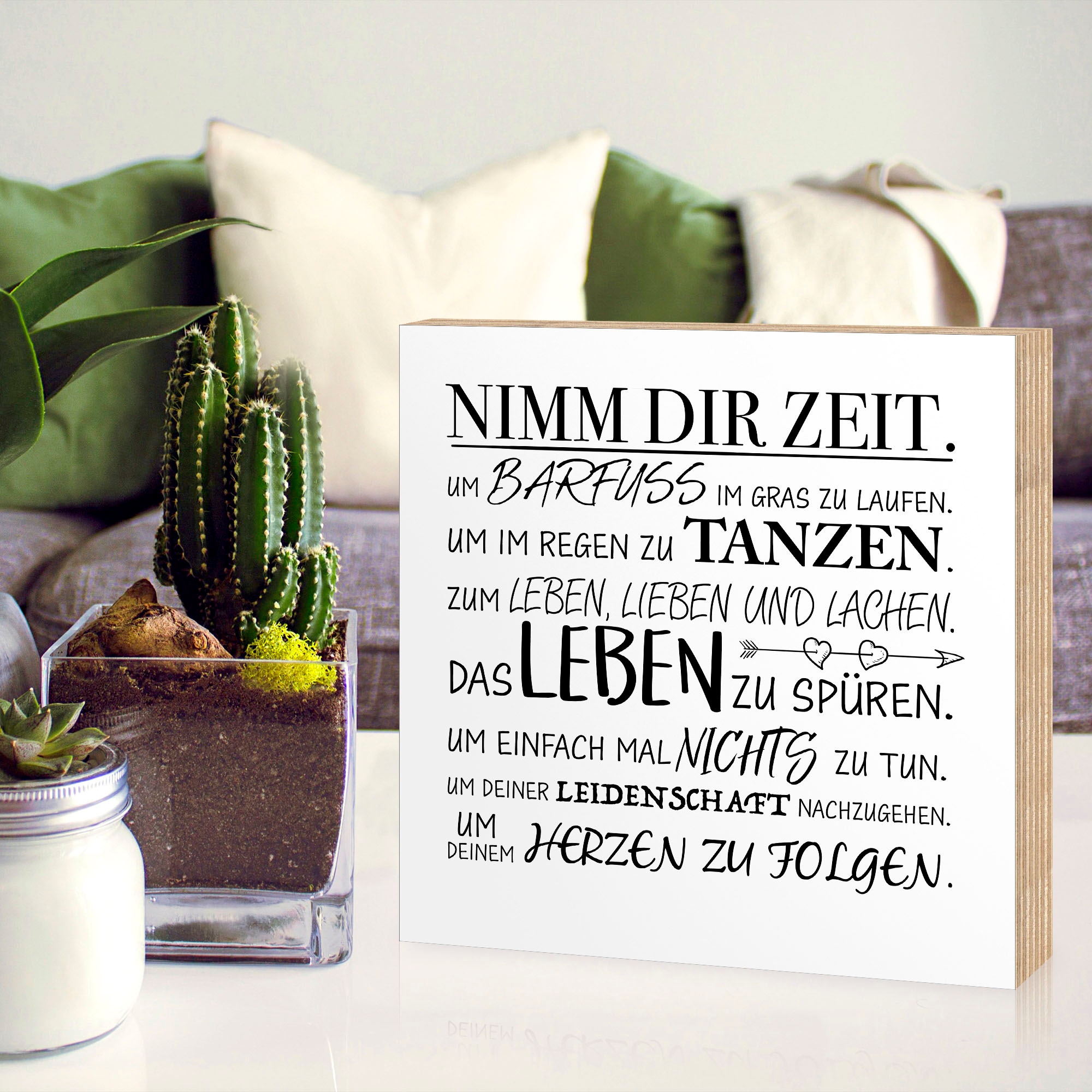 Artland Holzbild »Nimm dir Zeit«, (1 Sprüche kaufen St.) & Texte, online | Jelmoli-Versand