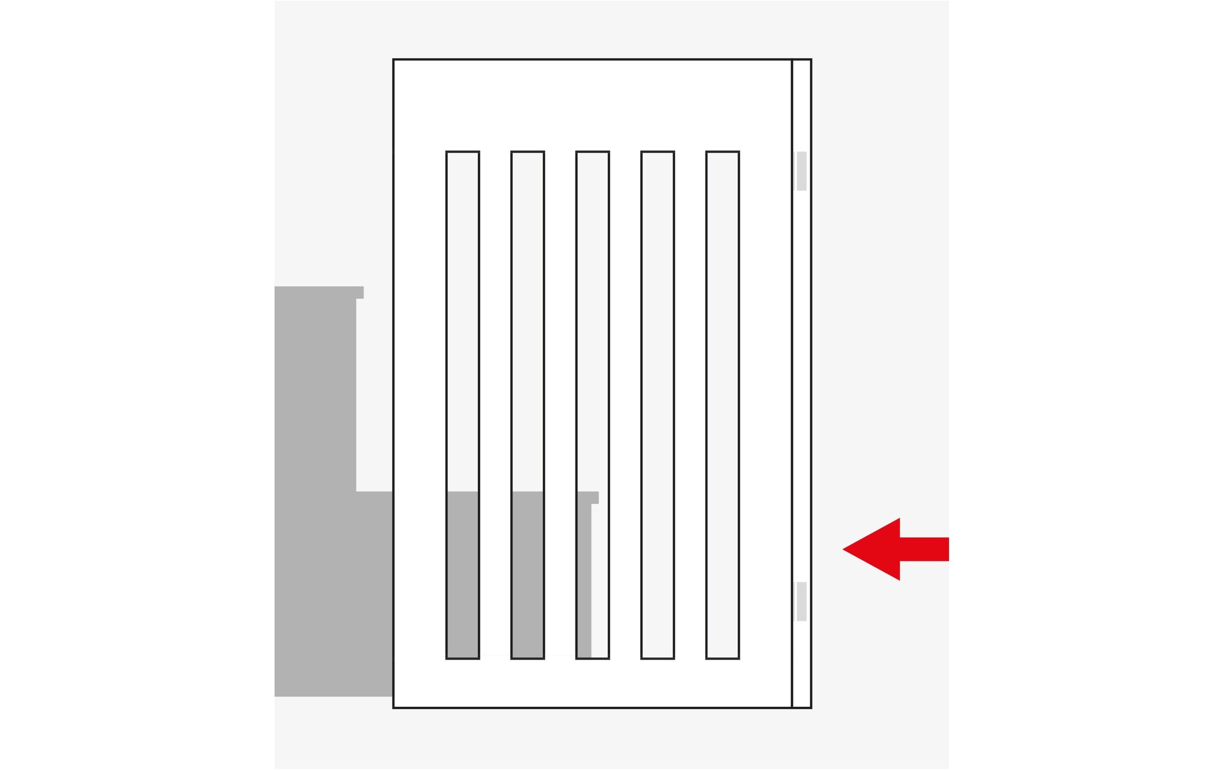 TRIXIE Tierabsperrgitter »3-teilig, 82 - 124 × 61 cm, Weiss«, 82 cm breit