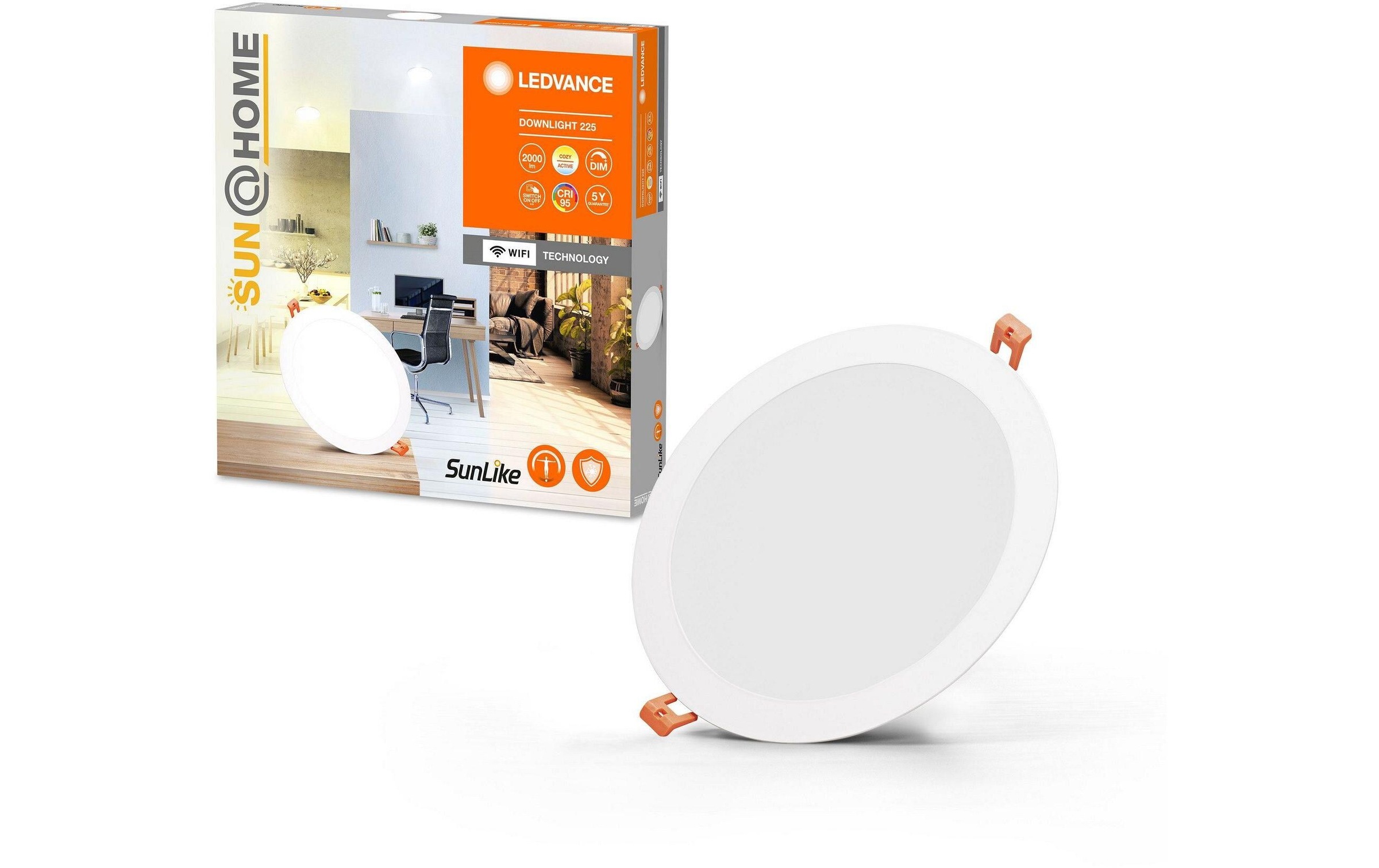 LED Deckenleuchte »Sun@Home LED Slim, Ø 22.5 cm, 22 W, CRI95« Kaltweiss Neutralweiss Tageslichtweiss Warmweiss