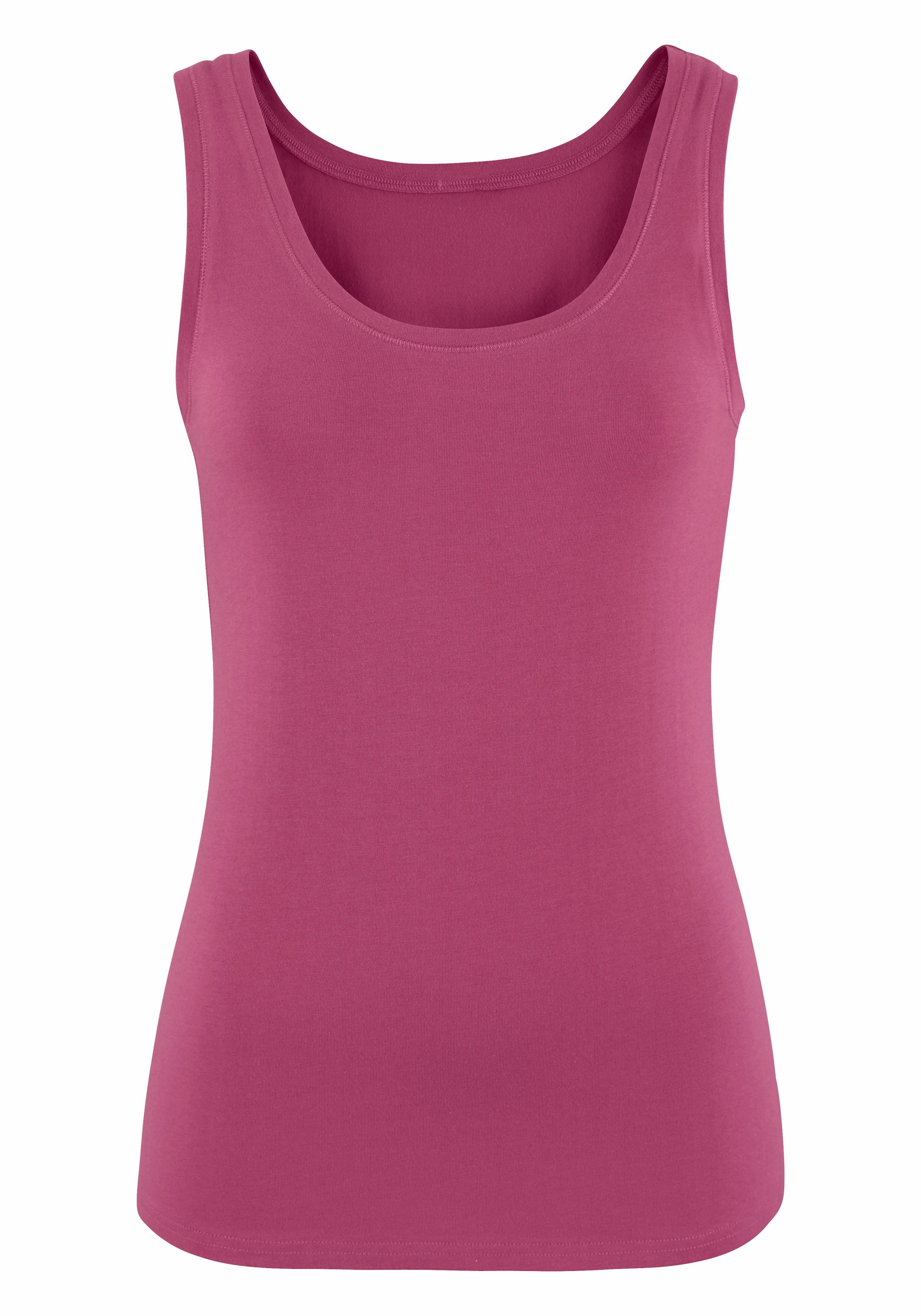 Vivance Tanktop, (2er-Pack), aus elastischer Baumwoll-Qualität, Strandtop