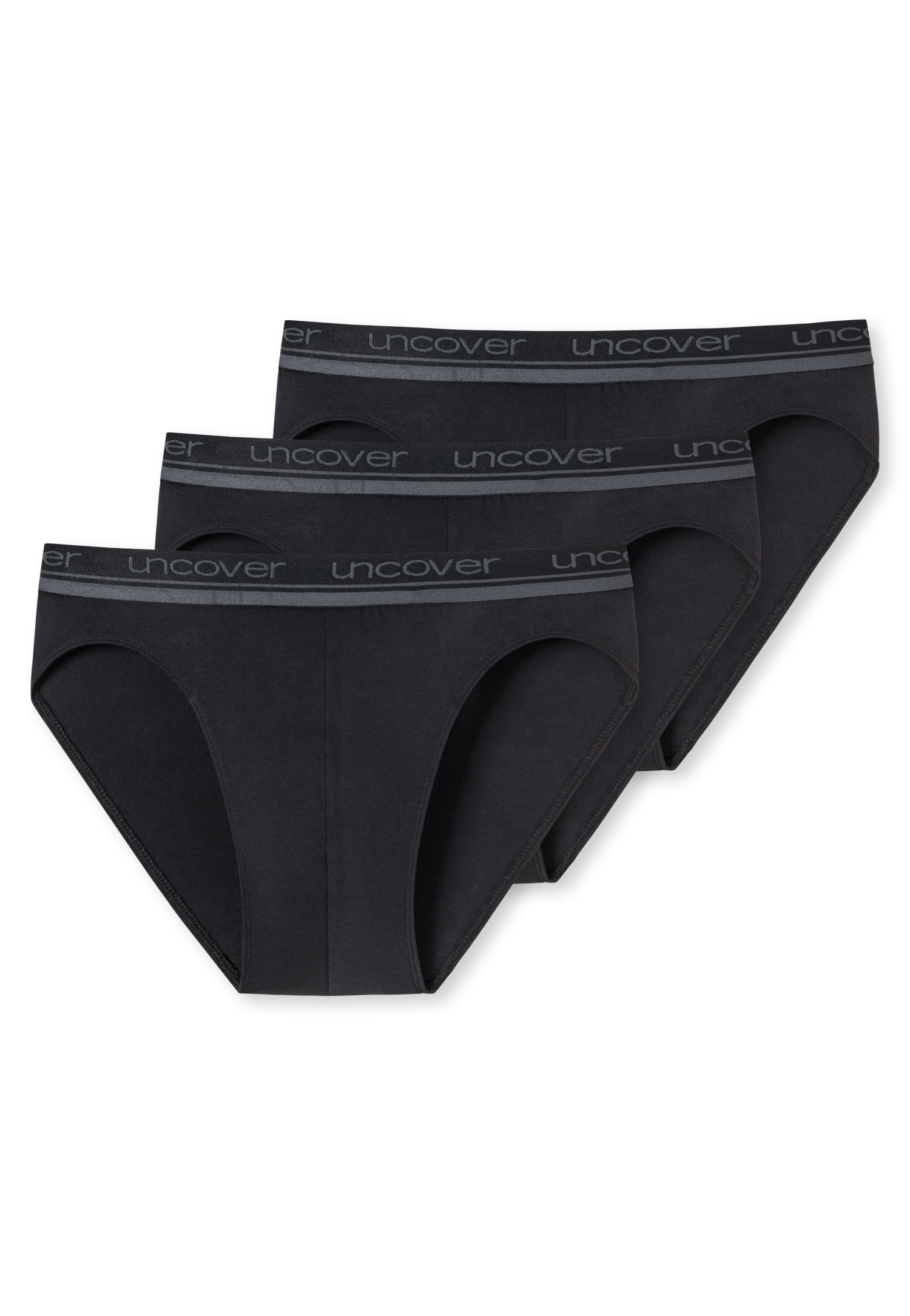 uncover by SCHIESSER Rioslip »Uncover Cotton« 3er Pack, elastisch, sportlicher-Look, ohne Eingriff, Logo-Bund