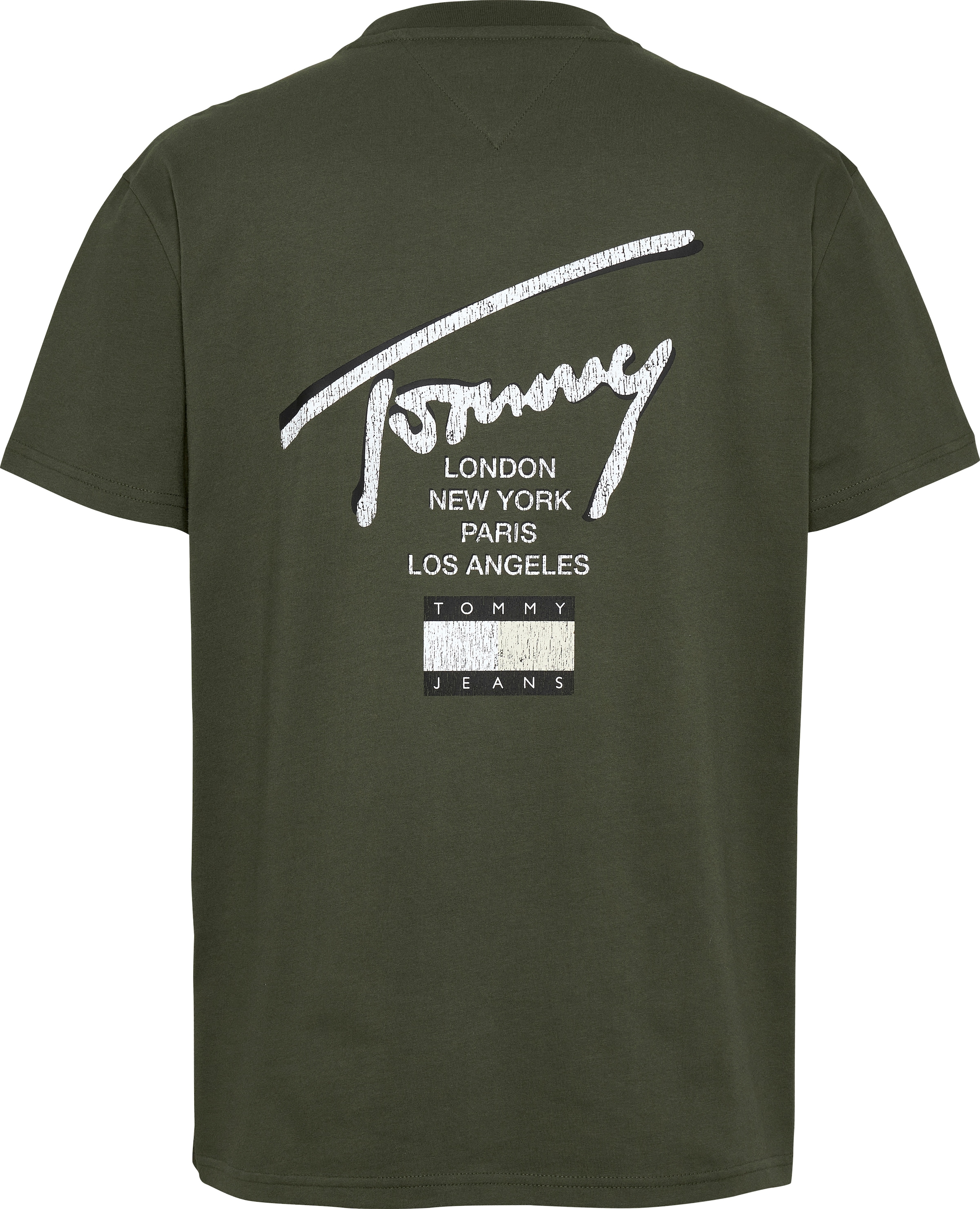 Tommy Jeans T-Shirt »TJM REG TOMMY SIGN CITY TEE EXT«, mit grossem Logo am Rücken
