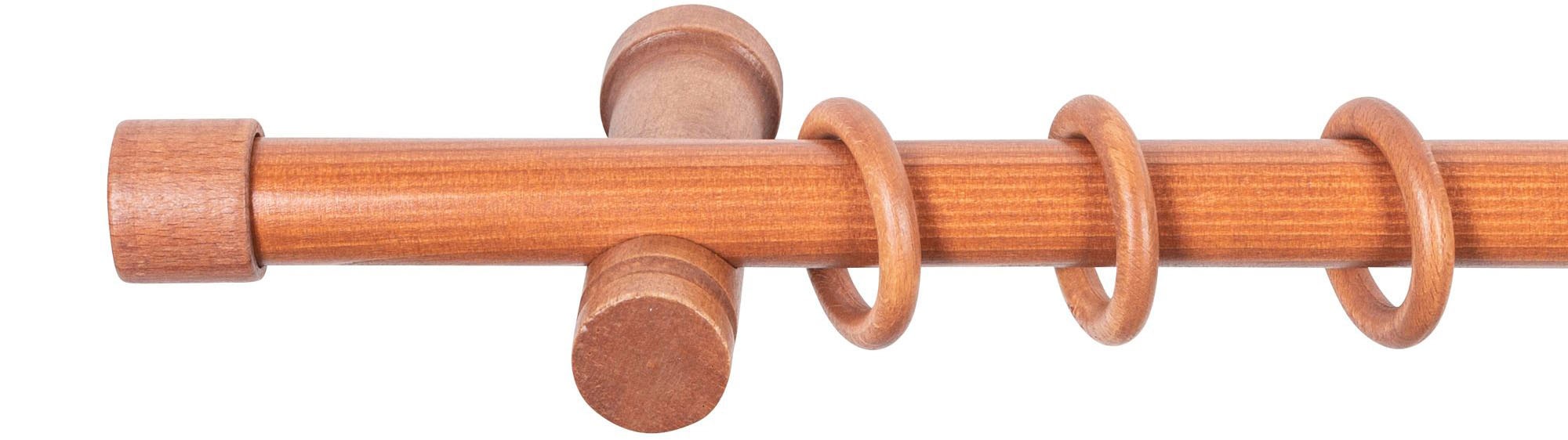 SN DECO GROUP Gardinenstange »Cafiro«, 1 läufig-läufig, Fixmass, 28 mm, Holz, verschiedene Längen und Farben, Komplettset