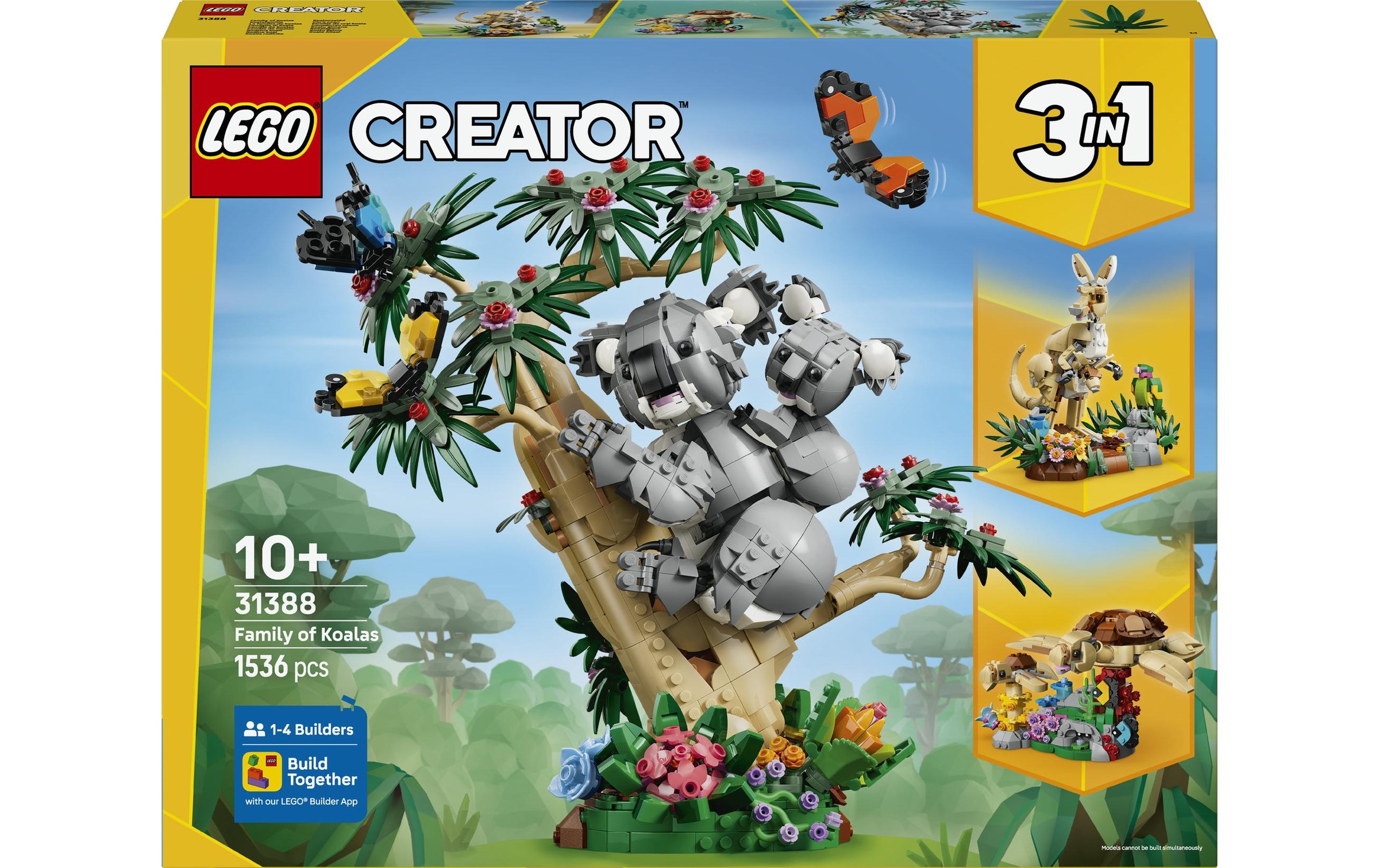 LEGO Konstruktionsspielsteine "Creator Wilde Tiere: Koala-Familie 31388 3-in-1"