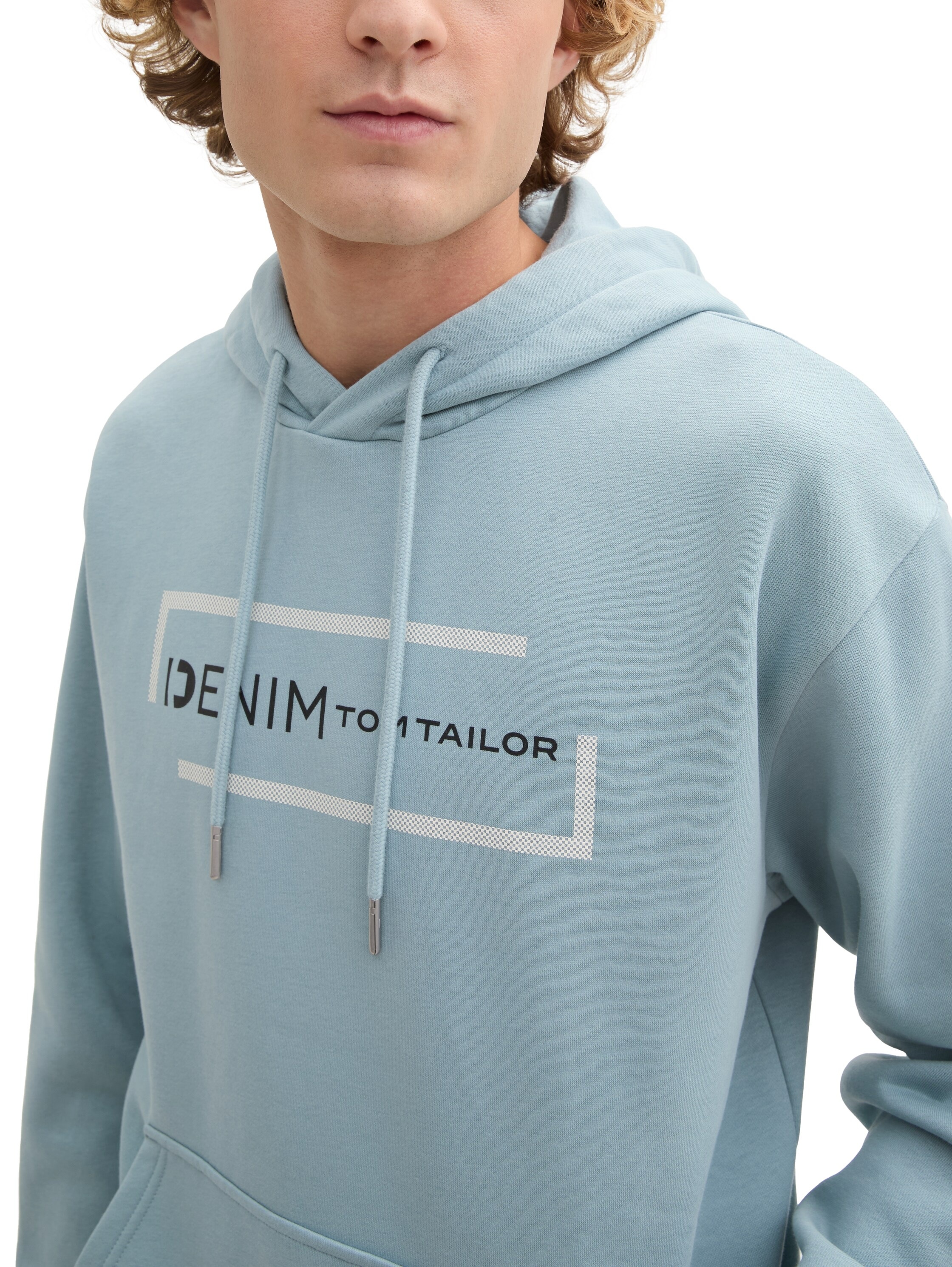 TOM TAILOR Denim Hoodie, mit grossem Logoprint