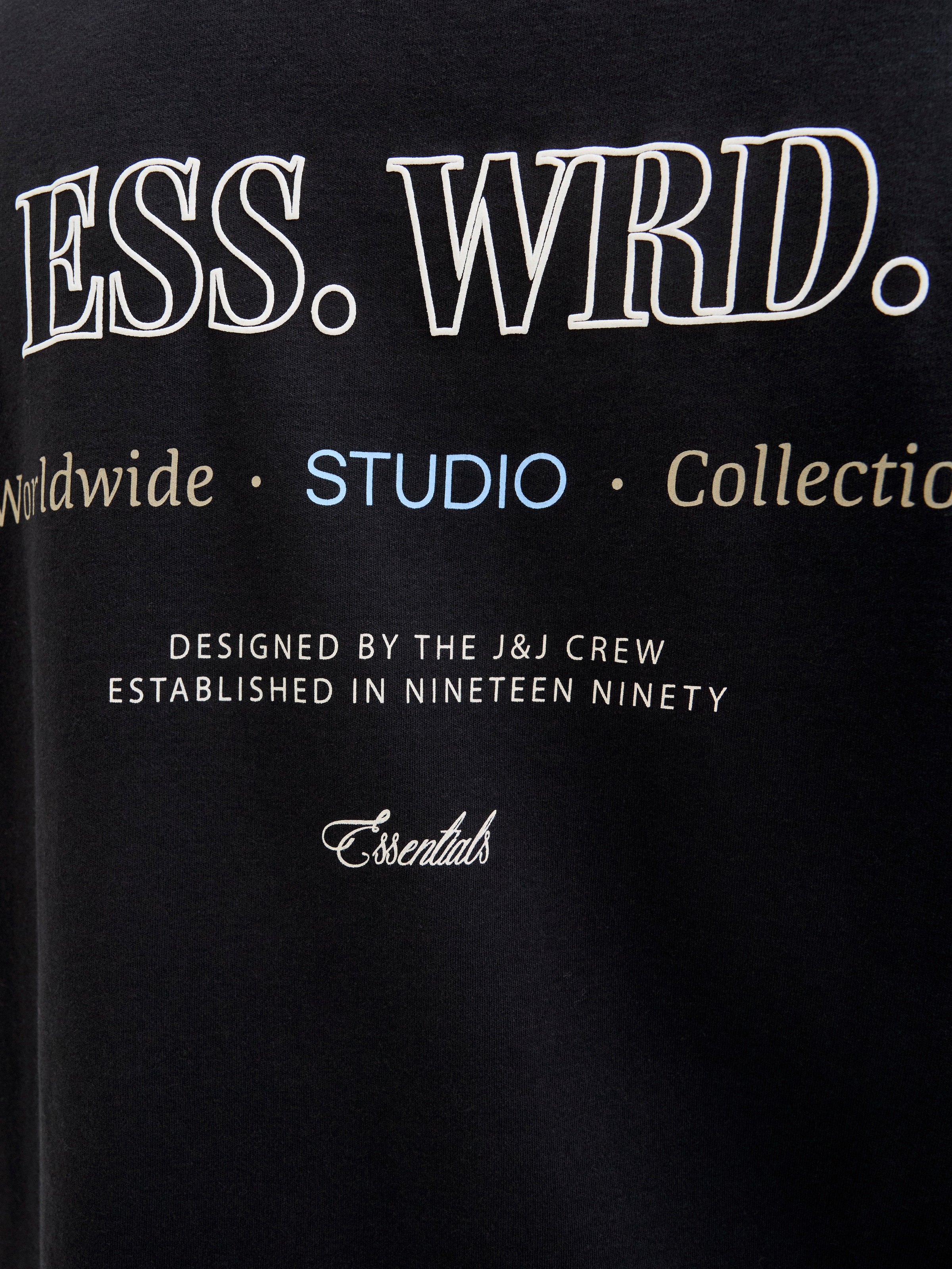 Jack & Jones Rundhalsshirt »JJEURBAN EDGE STUDIO TEE SS O-NECK NOOS«, mit Front und Back Print