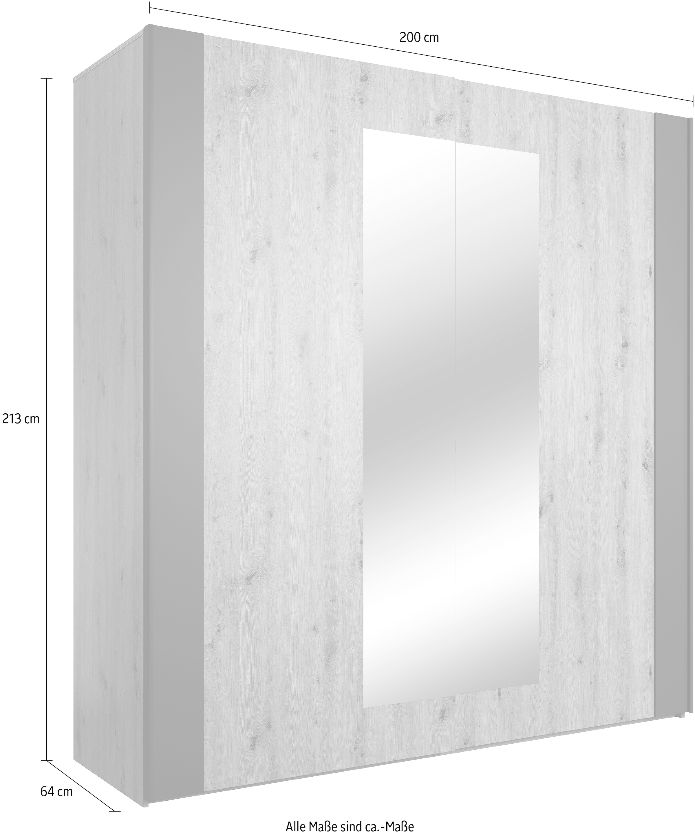 Helvetia Schwebetürenschrank »Sigma«, mit Spiegelflächen | auf beiden online Türen Jelmoli-Versand shoppen