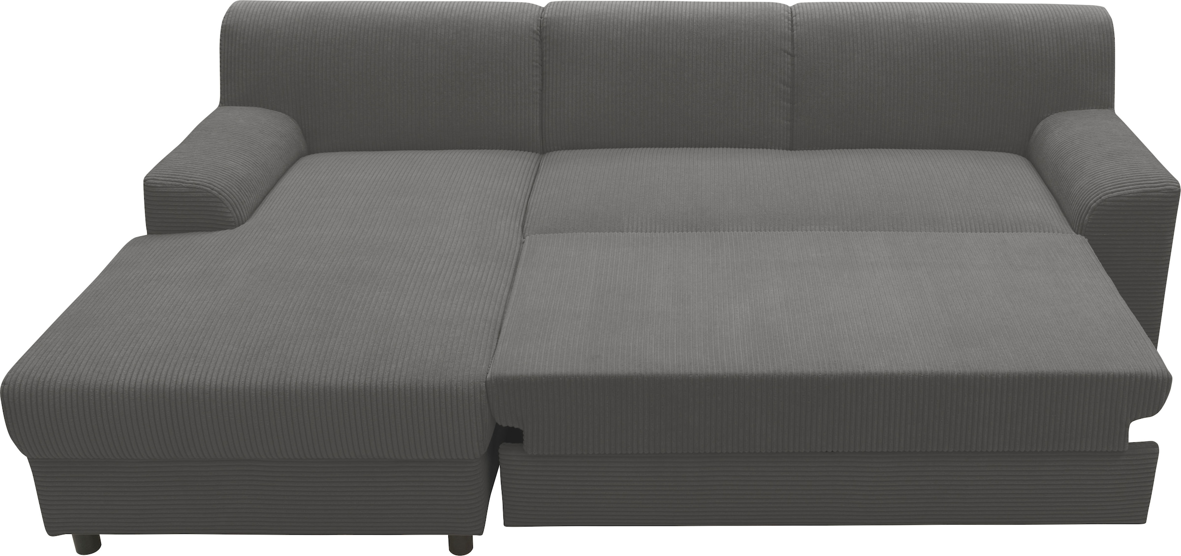 INOSIGN Ecksofa »Turah 2, L-Form, in Cord u. wasserabweisender Microfaser, Federkern«, B/T/H: 241/146/79 cm, incl. Zierkissen, wahlweise mit Bettfunktion