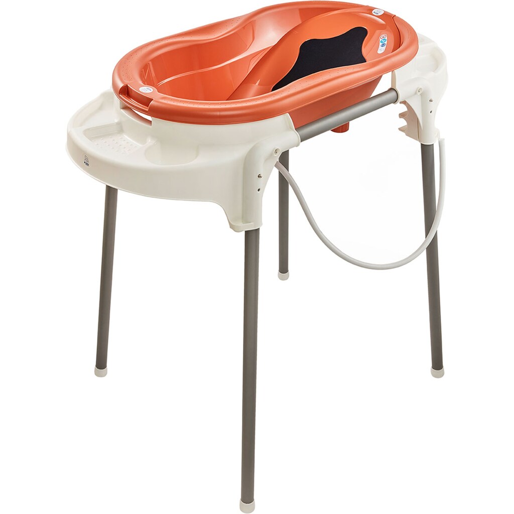 Rotho Babydesign Babybadewanne »TOP Badestation«, (4 tlg.), inkl. Wannen-Einsatz, Wannen-Ständer, Ablaufschlauch; Made in Germany